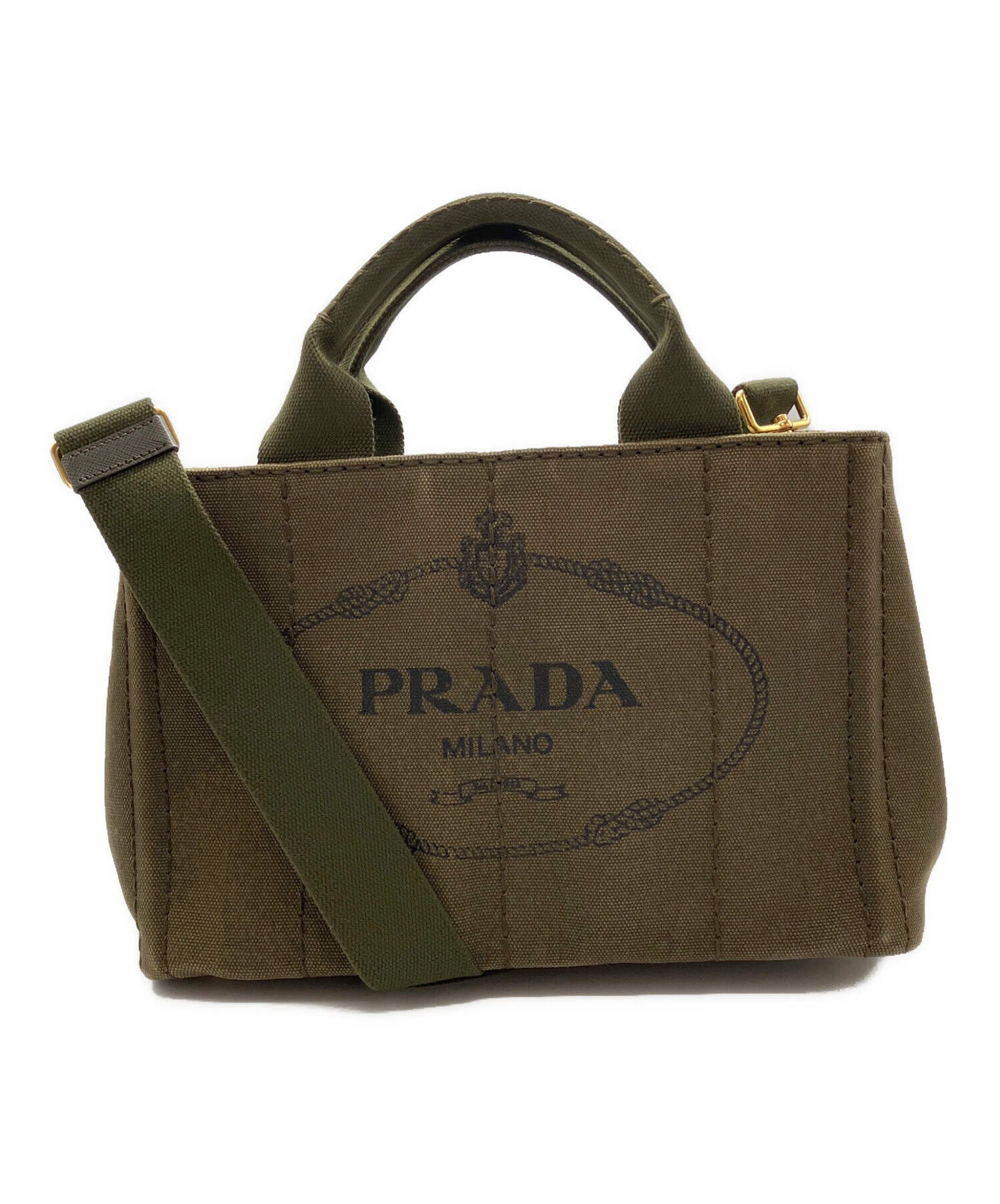中古・古着通販】PRADA (プラダ) カナパ2WAYバッグ グリーン｜ブランド