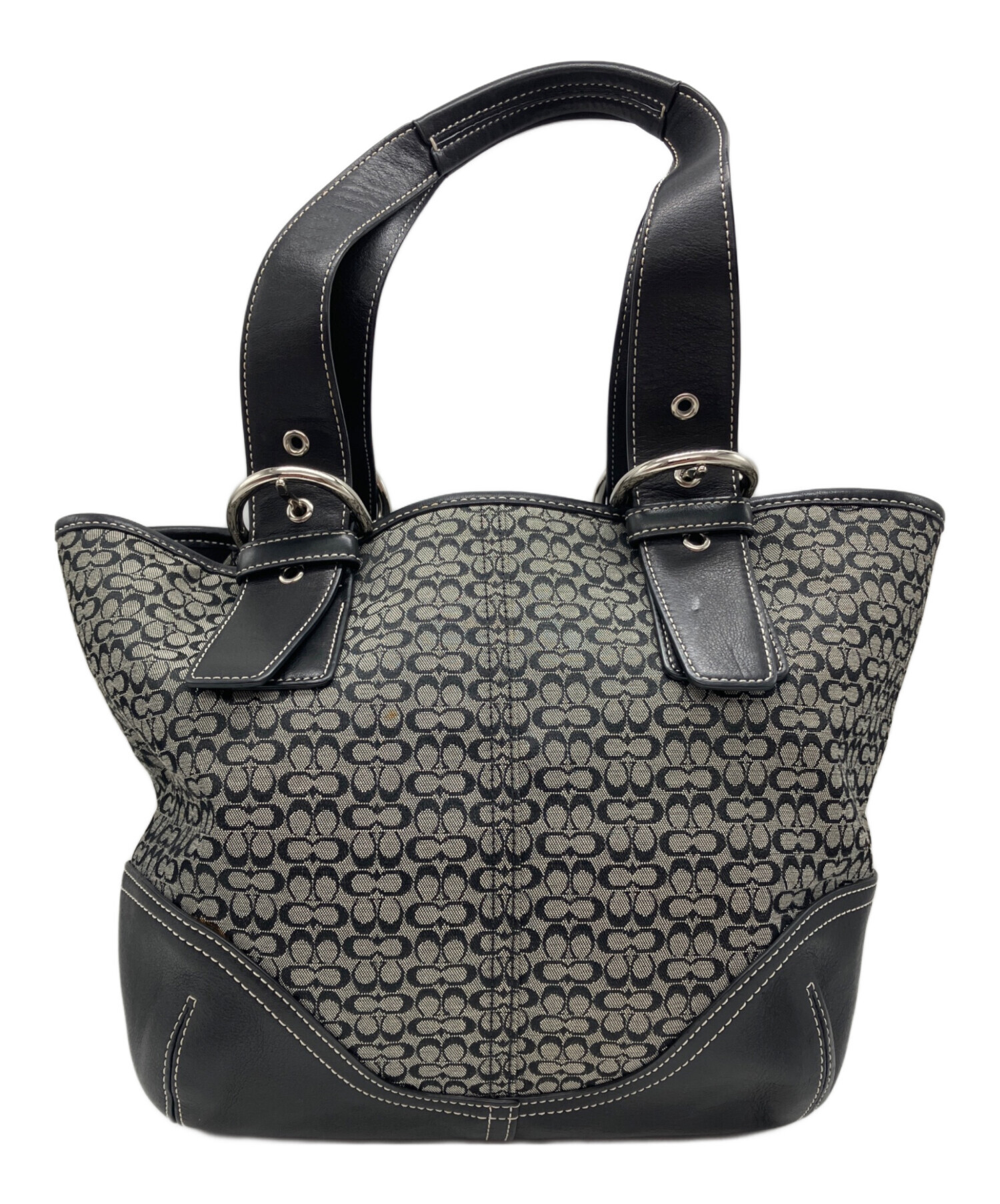 中古・古着通販】COACH (コーチ) マイクロシグネチャートートバッグ 