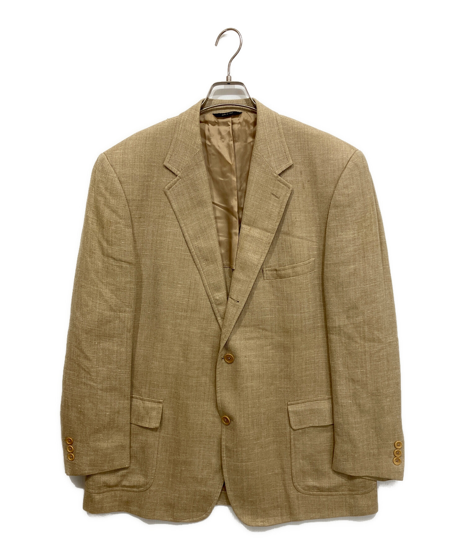 極美品　ブルックスブラザーズ　テーラードジャケット　リネン　ベージュ　L 中古・古着通販】BROOKS BROTHERS (ブルックスブラザーズ) ウール