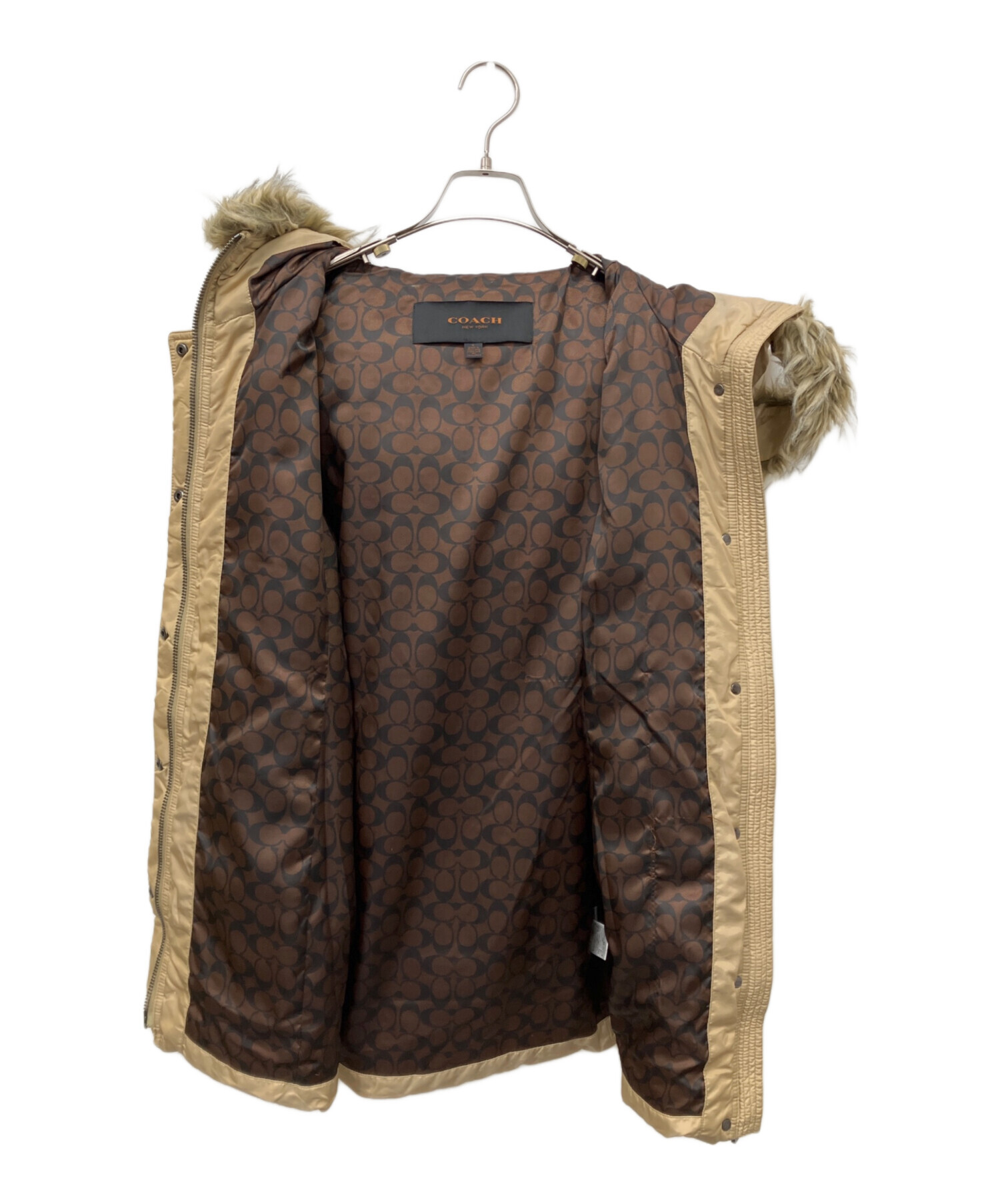 中古・古着通販】COACH (コーチ) ダウンコート ベージュ サイズ:S