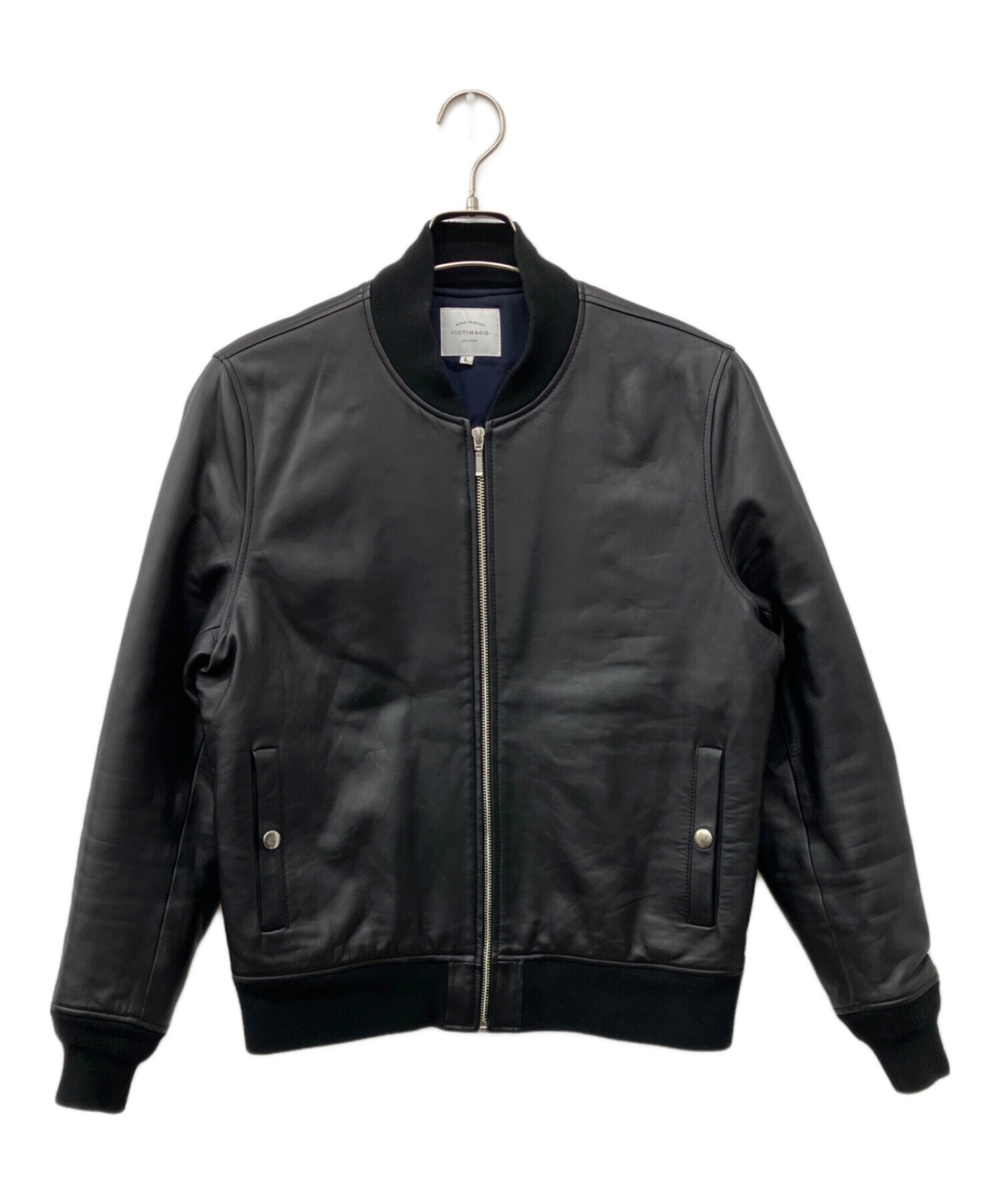 VICTIM ヴィクティム　レザージャケット L 中古・古着通販】VICTIM (ヴィクティム) ラムレザージャケット