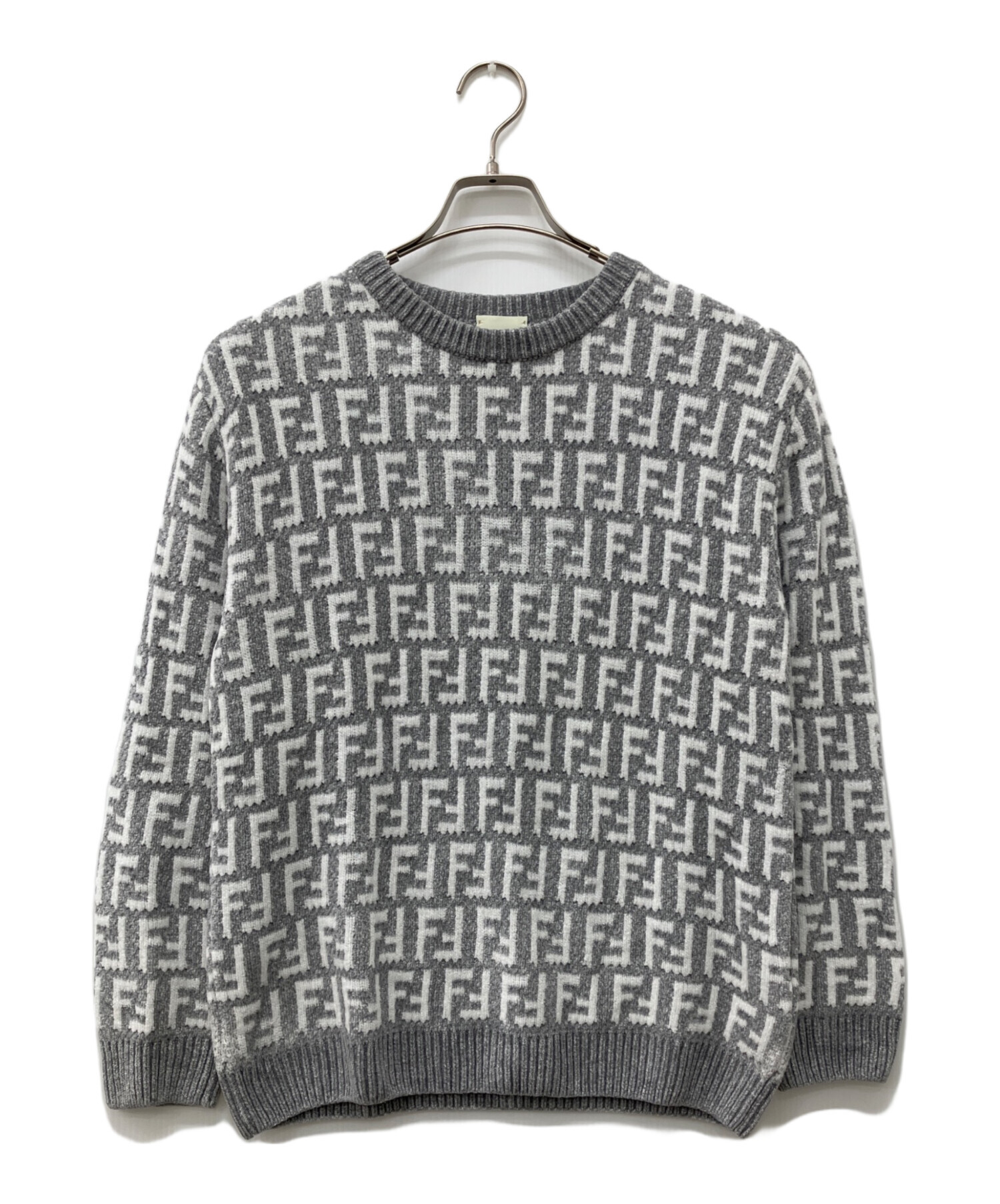 中古・古着通販】FENDI (フェンディ) ロゴニット ライトグレー サイズ 