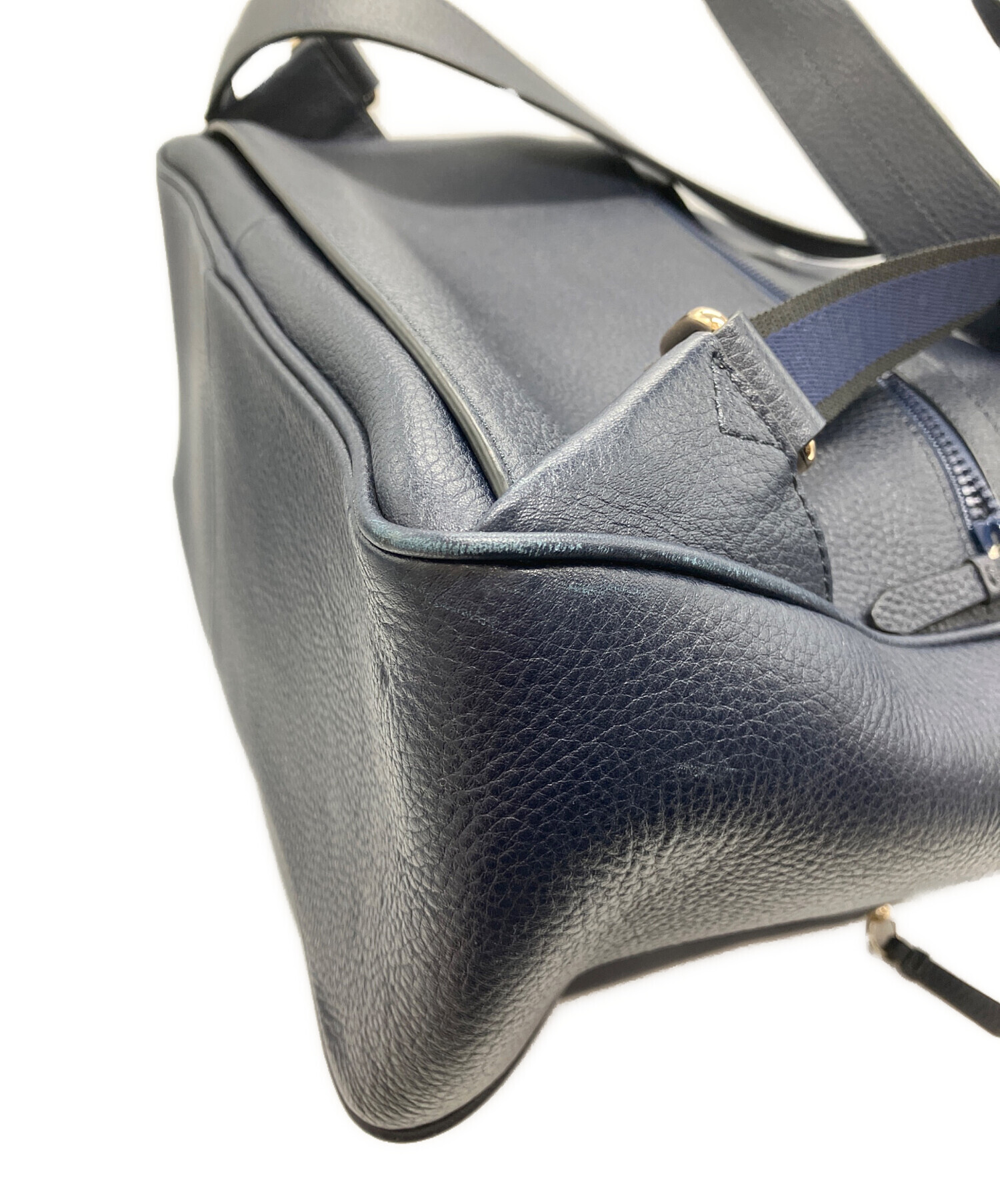 中古・古着通販】COLE HAAN (コールハーン) レザーリュック ネイビー