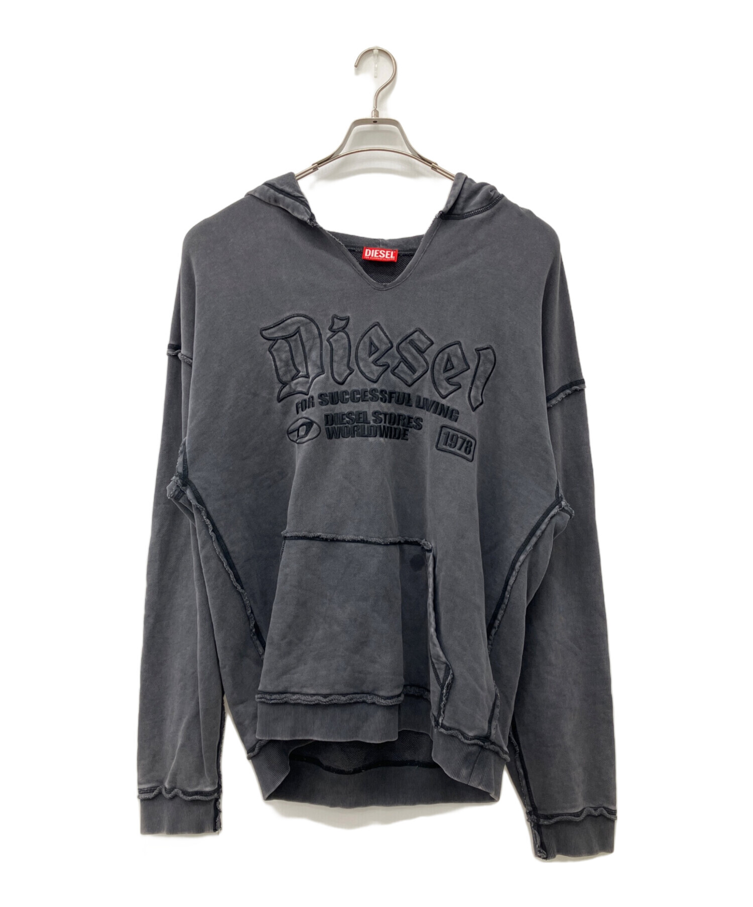 中古・古着通販】DIESEL (ディーゼル) S-BOXT-HOOD-RAW グレー サイズ