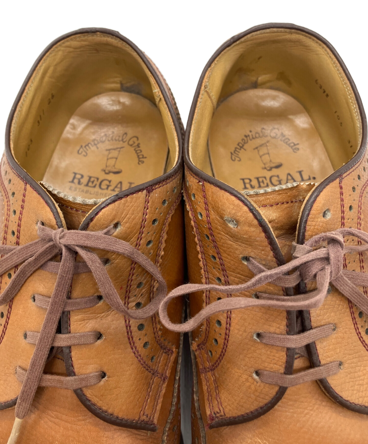 中古・古着通販】REGAL (リーガル) ウィングチップシューズ ブラウン