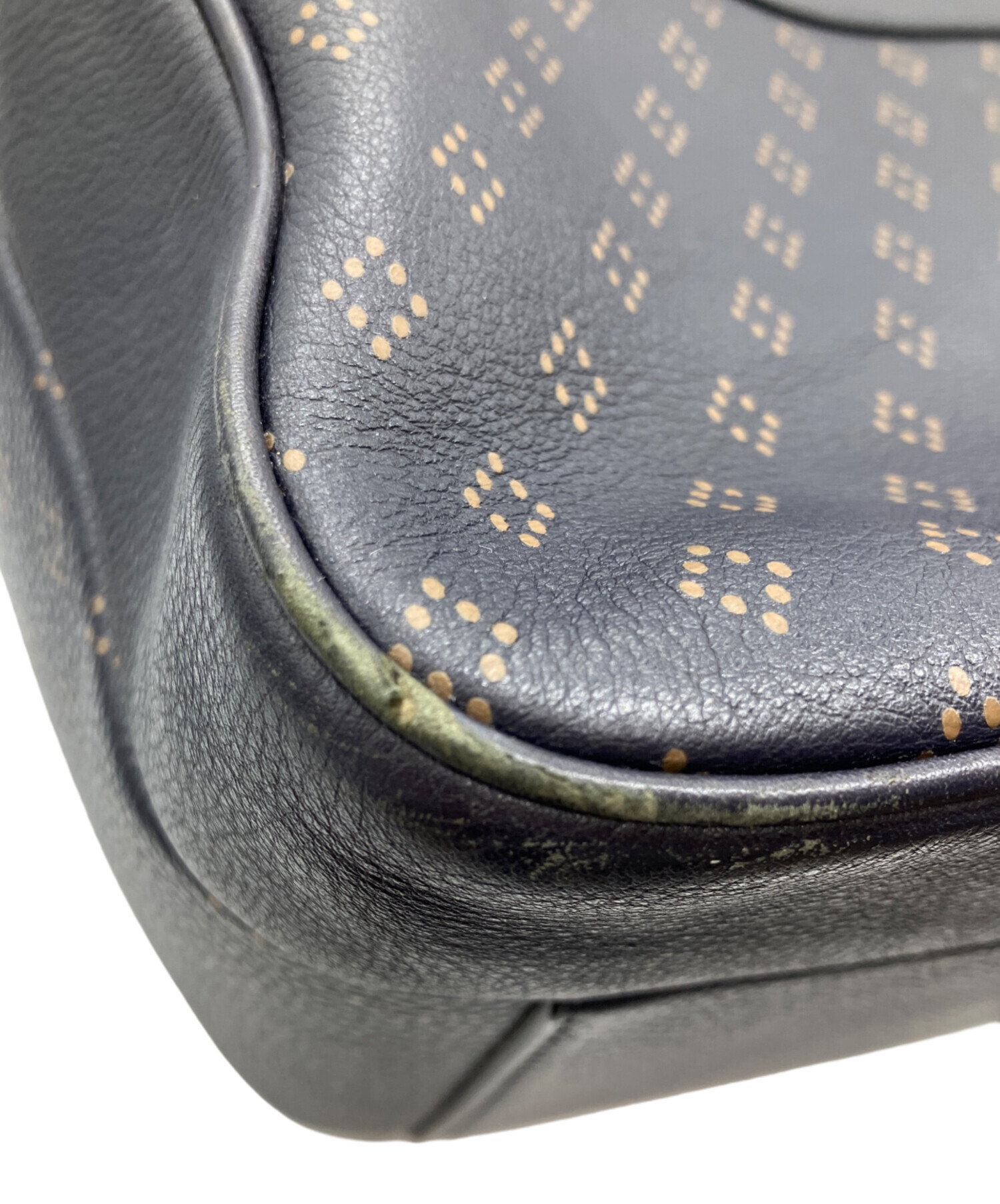 コーチ COACH プリンテッド レザー バック パック リュックF72156 中古・古着通販】COACH (コーチ) プリンテッドレザーリュック ネイビー