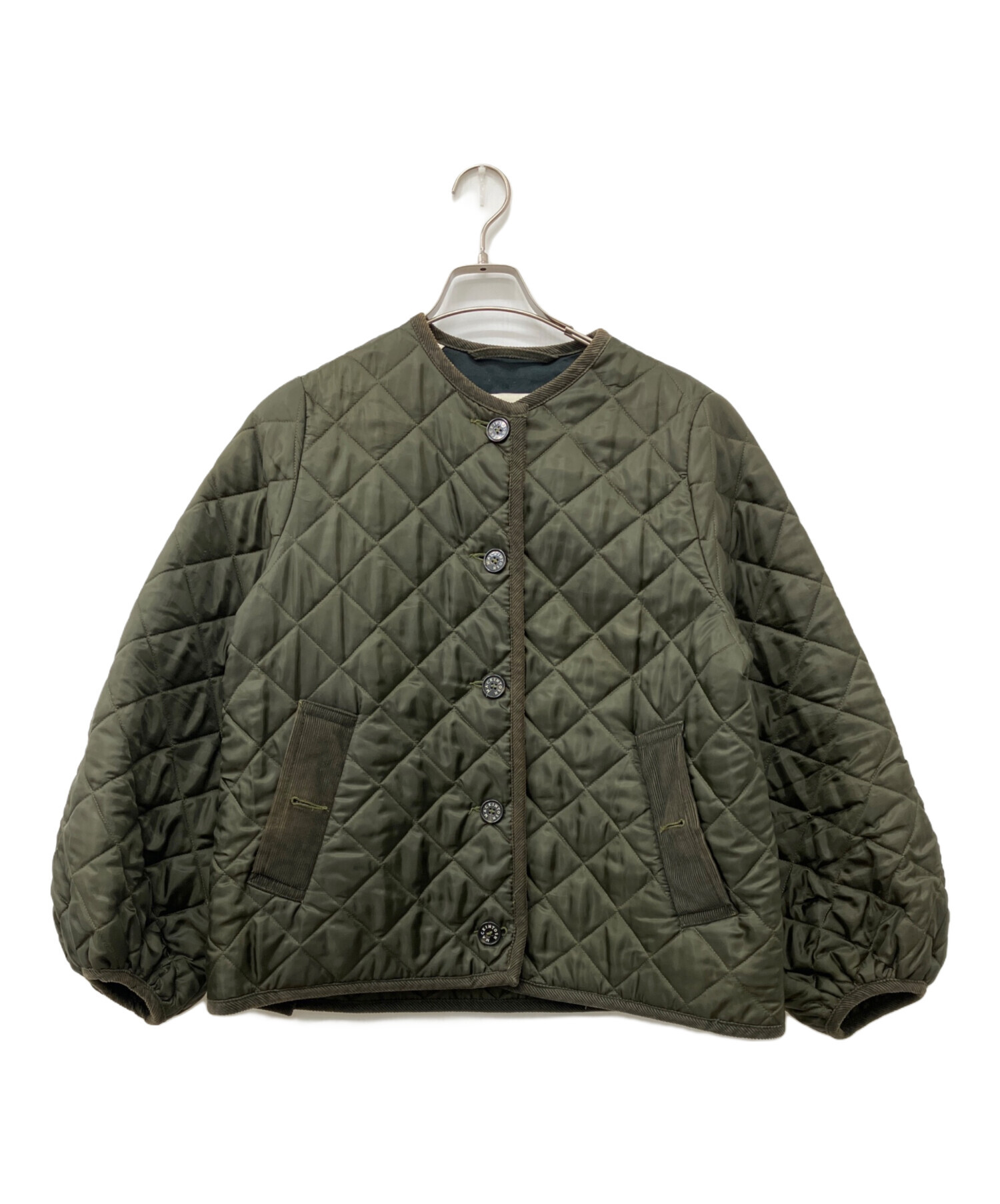 MamaHasGun キルティング レトロ ワーク ジャケット オリーブグリーン MamaHasGun キルティング レトロ ワーク ジャケット オリーブグリーン