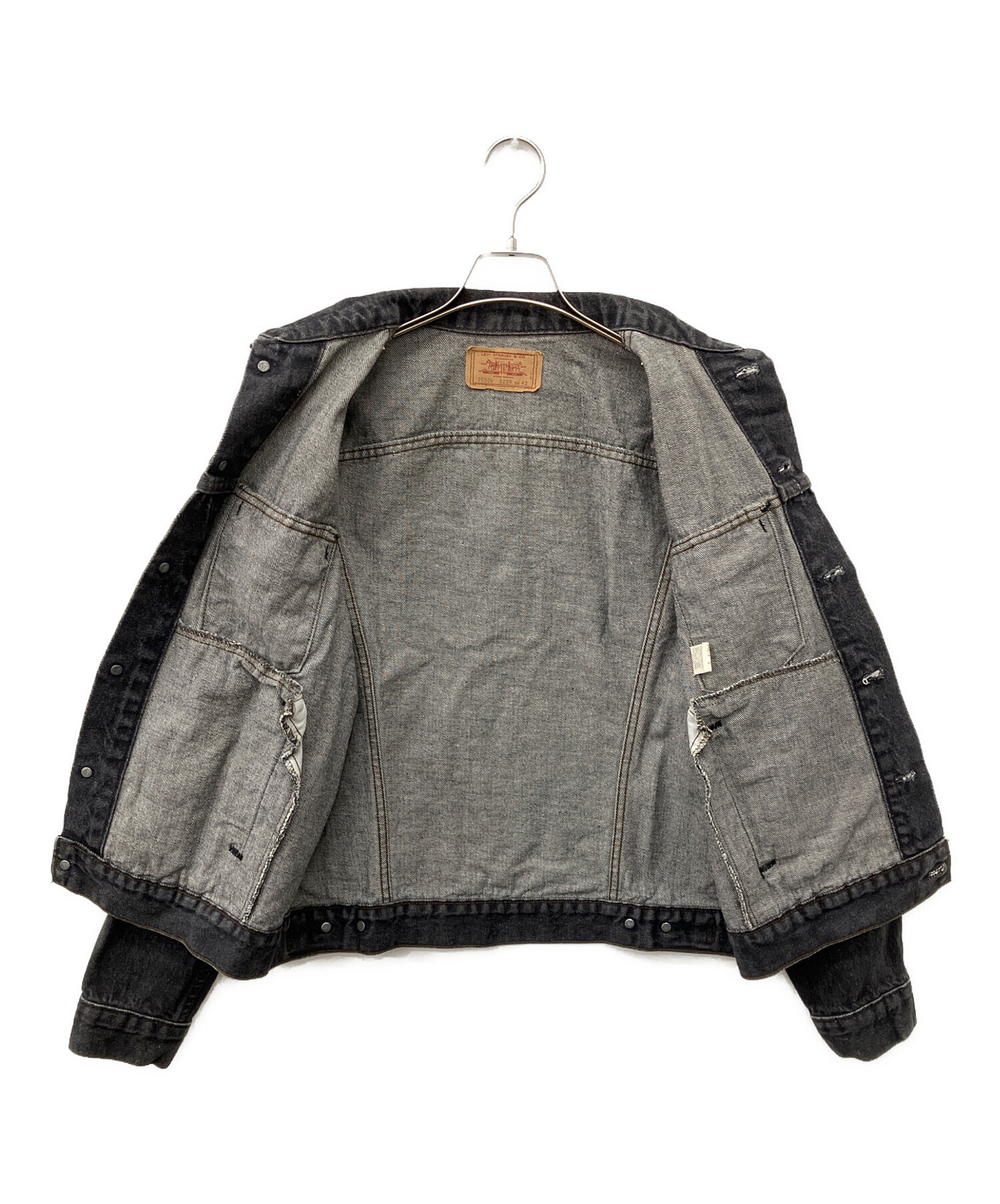 未使用　Levi’s デニムジャケット3rd ブラックSize L 中古・古着通販】LEVI'S (リーバイス) 先染めブラック3rdデニム