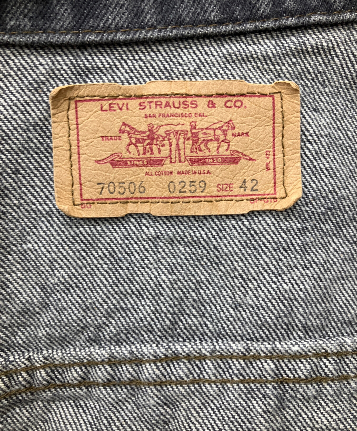 中古・古着通販】LEVI'S (リーバイス) 先染めブラック3rdデニム