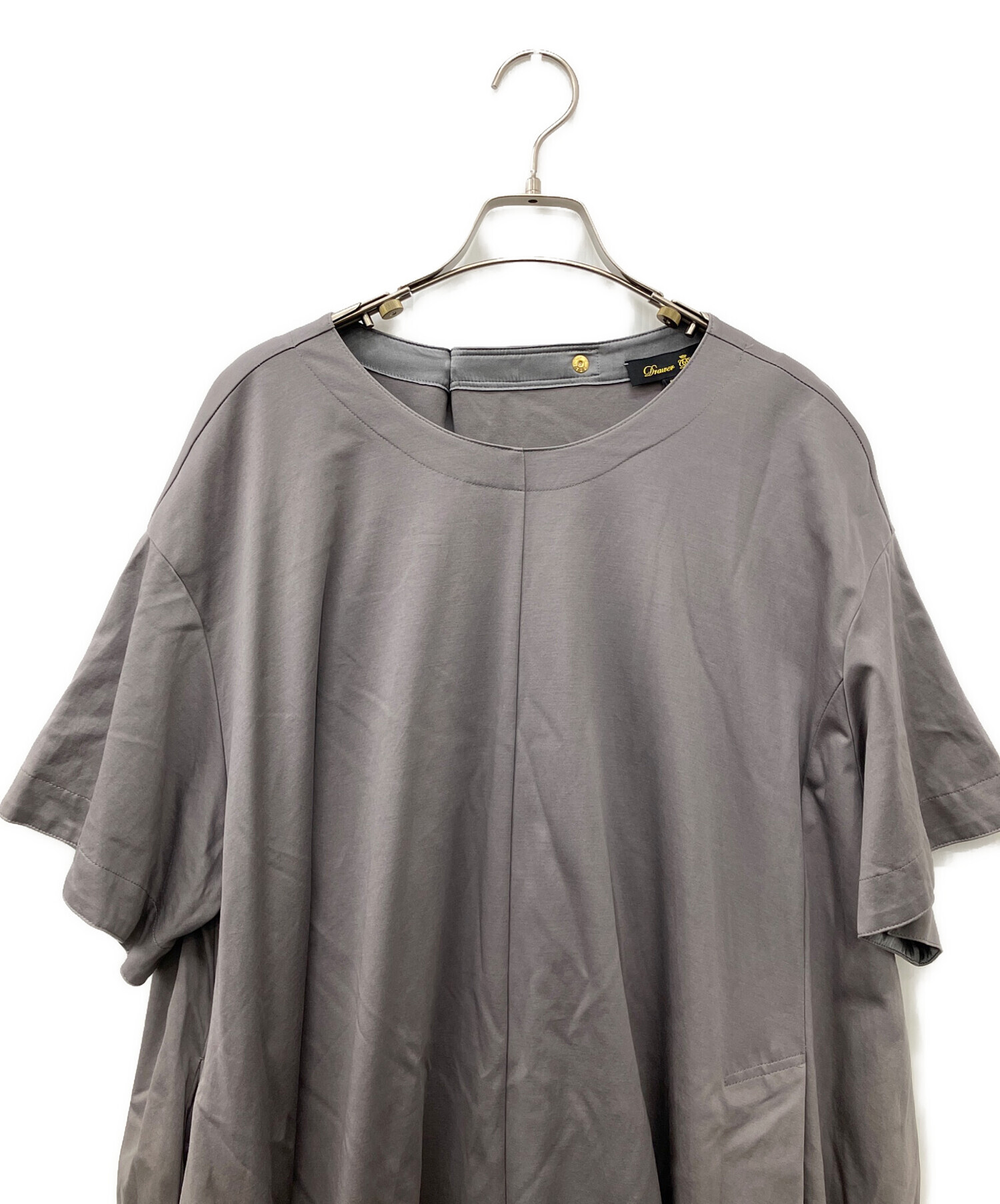 中古・古着通販】DRAWER (ドゥロワー) クルーネックコットンワンピース