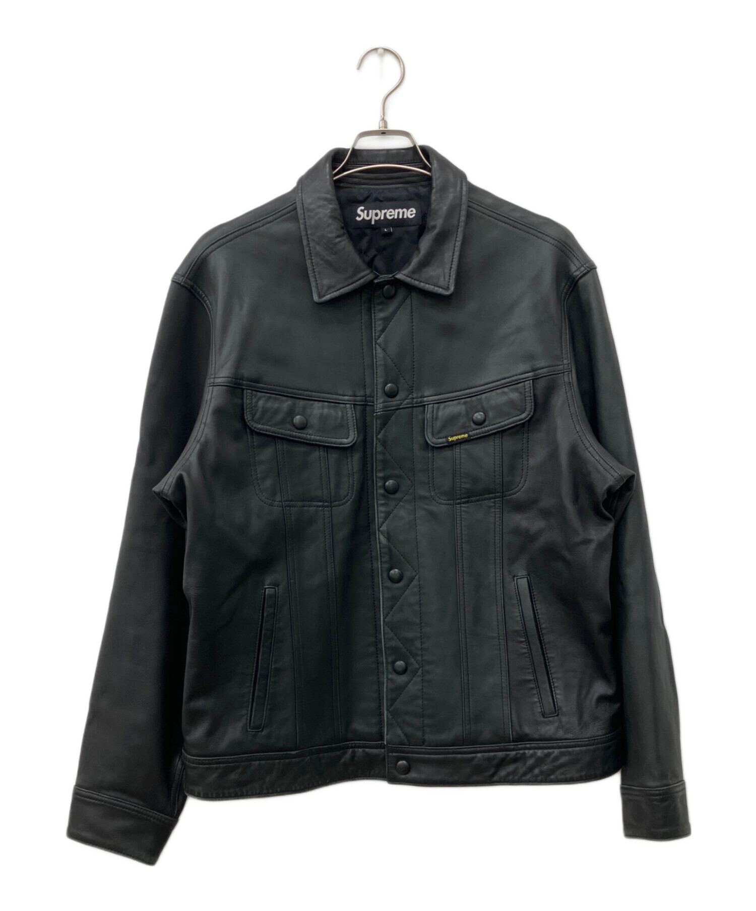 中古・古着通販】SUPREME (シュプリーム) 18AW LEATHER TRUCKER JACKET 