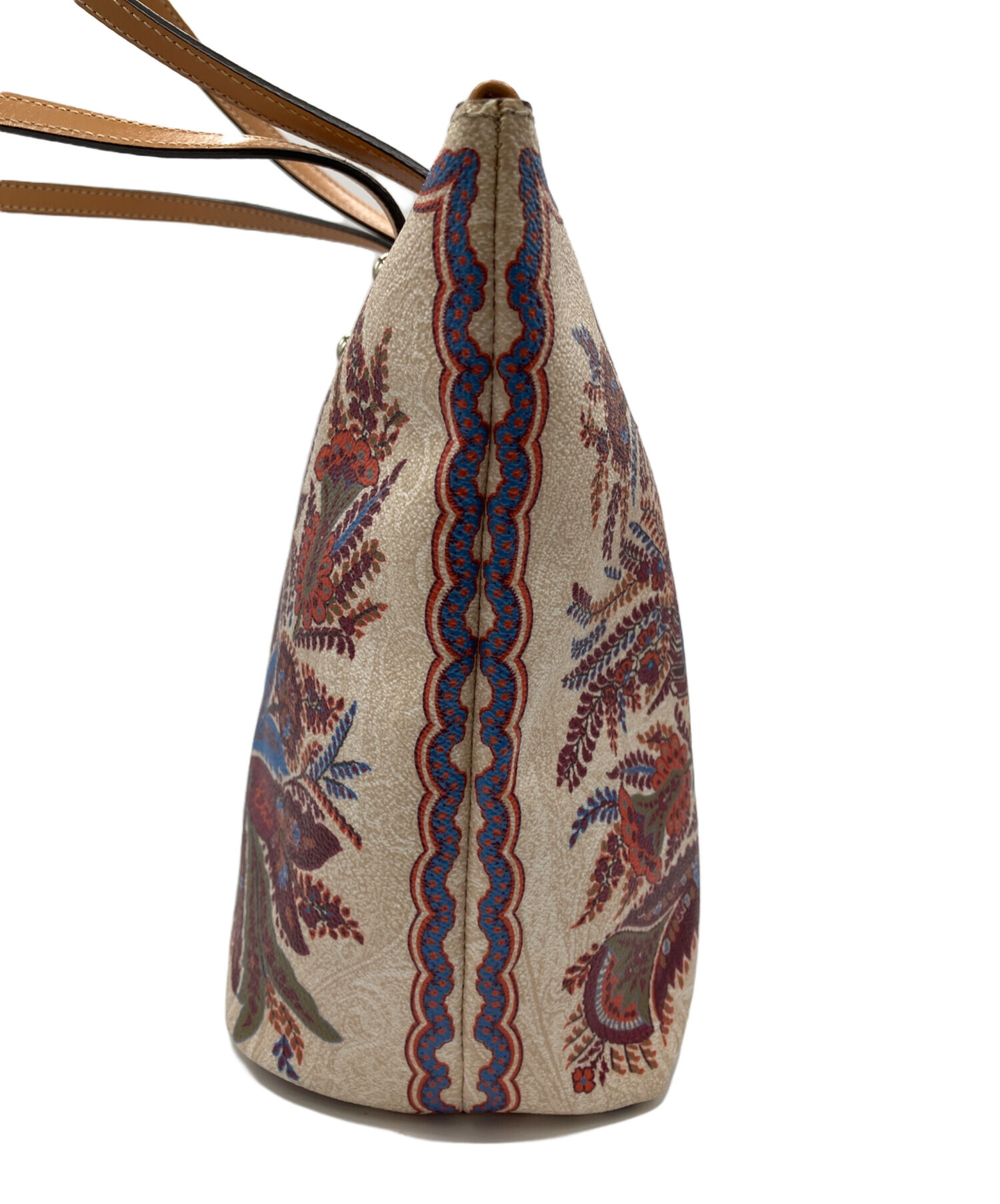 ETRO 花柄トートバッグ 中古・古着通販】ETRO (エトロ) 花柄トートバッグ ベージュ×ボルドー