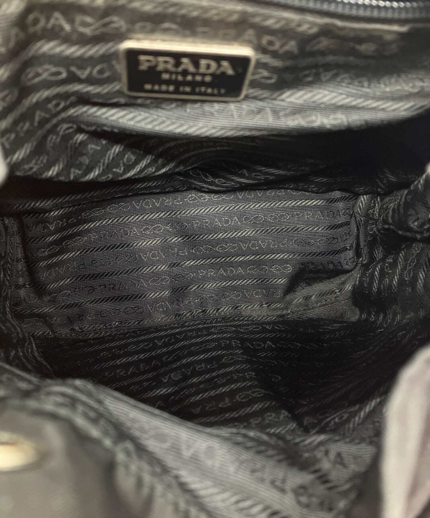 中古・古着通販】PRADA (プラダ) ナイロンミニリュック ブラック