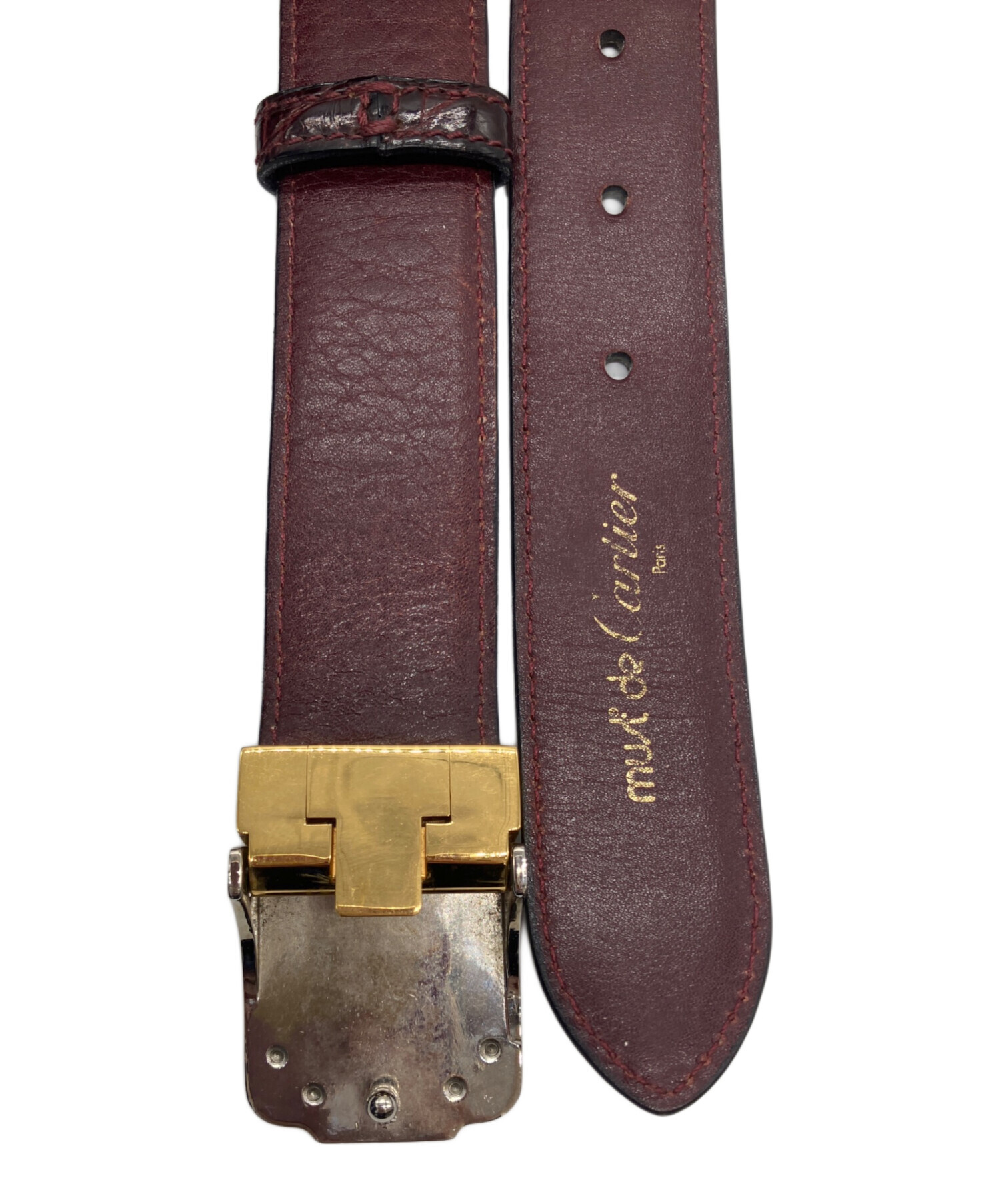 Cartier レザーベルト 中古・古着通販】must de cartier (マストドゥカルティエ