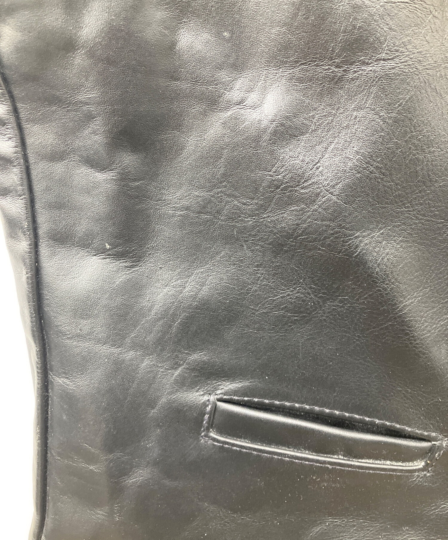 中古・古着通販】Schott (ショット) レザーベスト ブラック サイズ:L