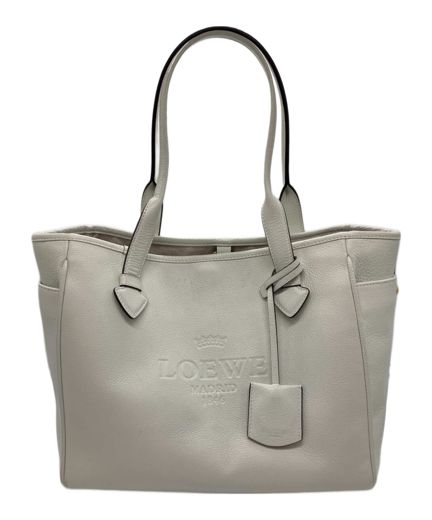LOEWE ヘリテージ レザー トートバッグ 中古・古着通販】LOEWE (ロエベ) ヘリテージレザートートバッグ