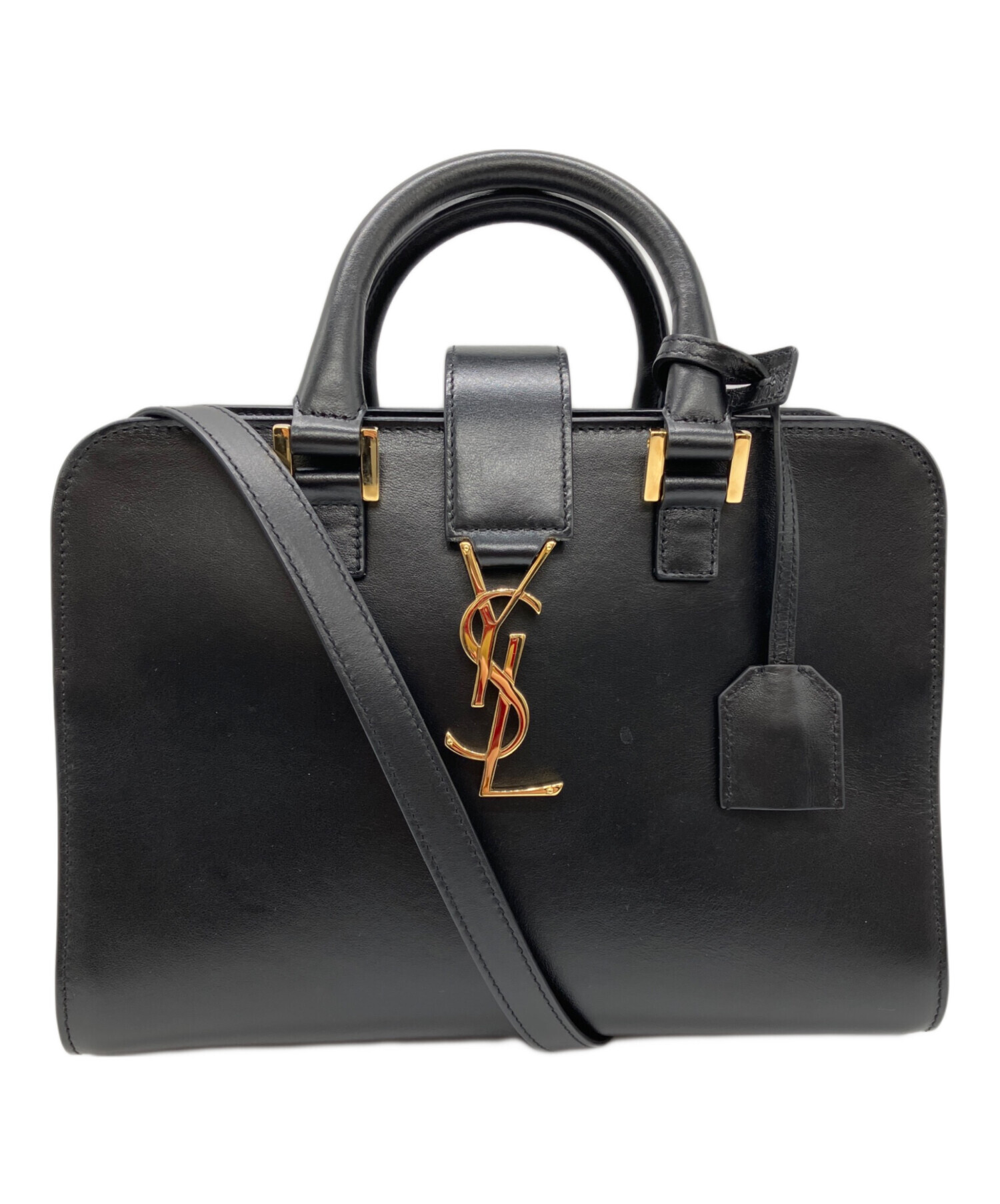 新品同様 サンローラン バッグ ベイビーカバス 2way ハンド バッグ レザー ブラック 472466 レディース 90302917 【中古】ブランド 中古・古着通販】Saint Laurent Paris (サンローランパリ) ベイビー