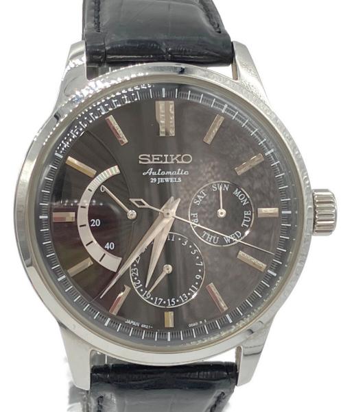 【SEIKO】セイコー メカニカル デイト 中古・古着通販】SEIKO (セイコー) メカニカル デイデイト ブラック