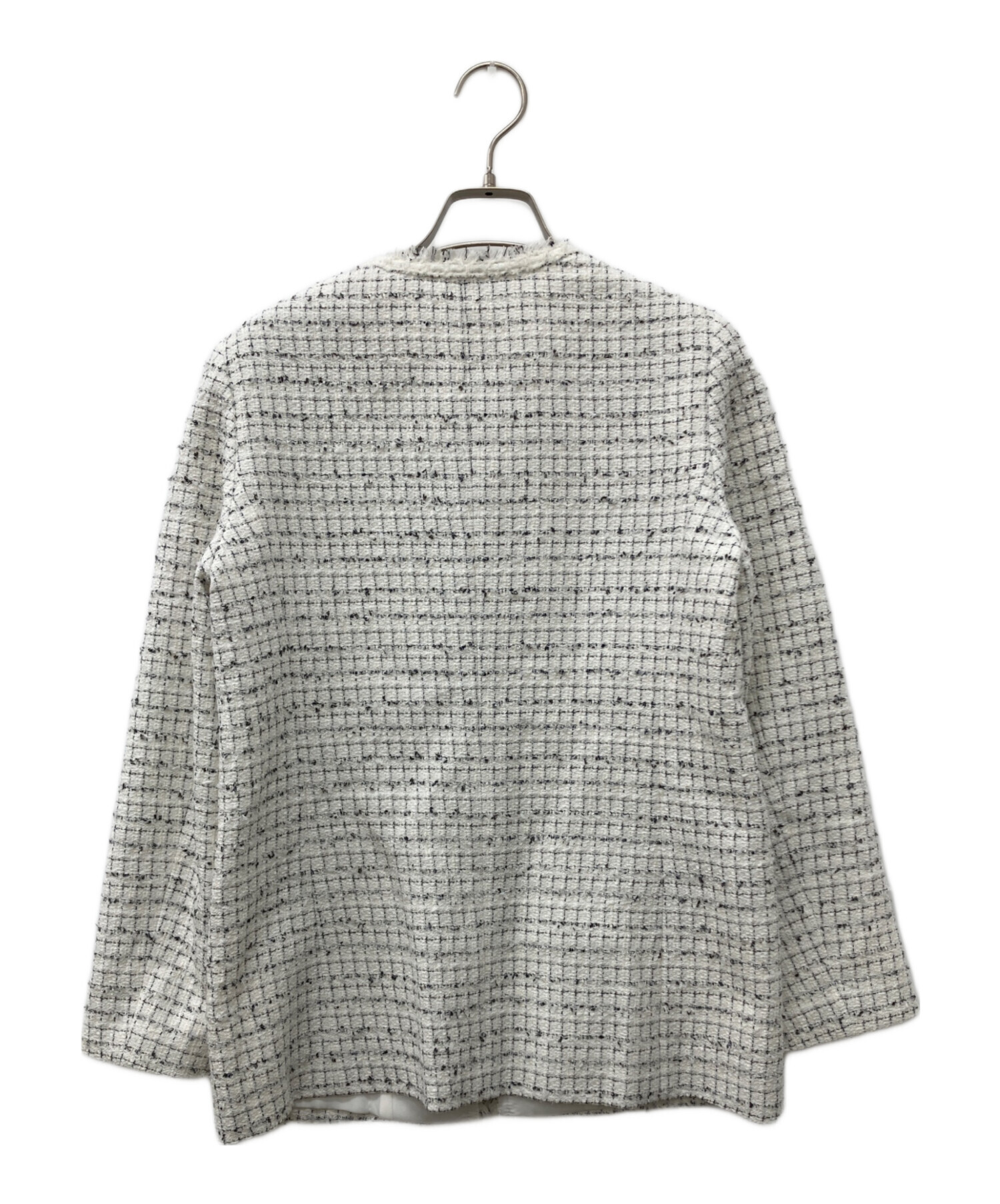 中古・古着通販】ANAYI (アナイ) ミックスツィードノーカラーハーフ