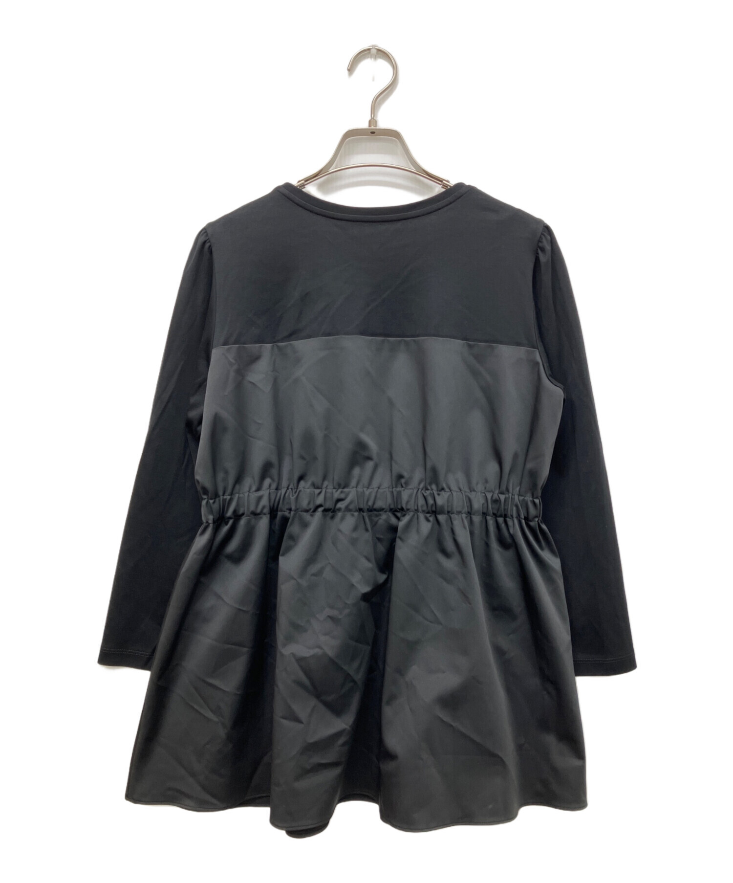 中古・古着通販】ANAYI (アナイ) 綿スムースプルオーバー ブラック 