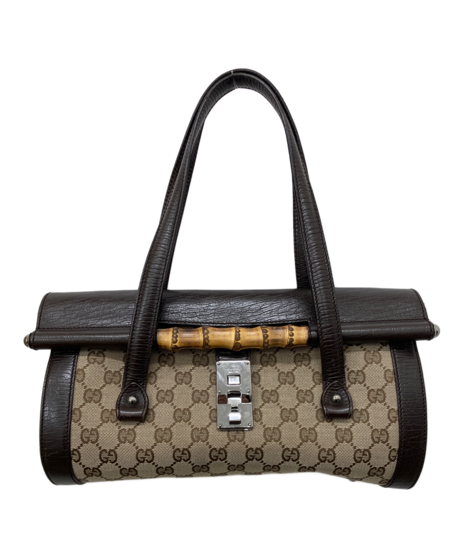 中古・古着通販】GUCCI (グッチ) バンブーミニボストンバッグ GG