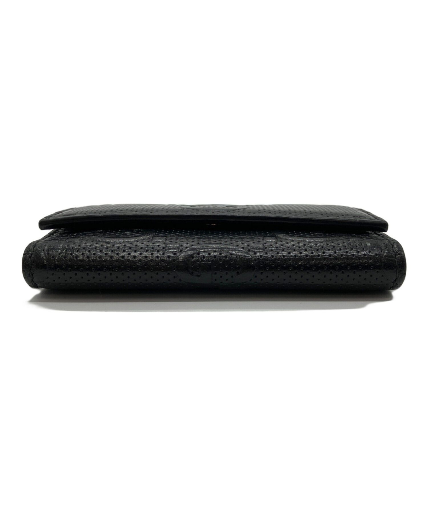 中古・古着通販】GUCCI (グッチ) エンボスジャンボキーケース ブラック