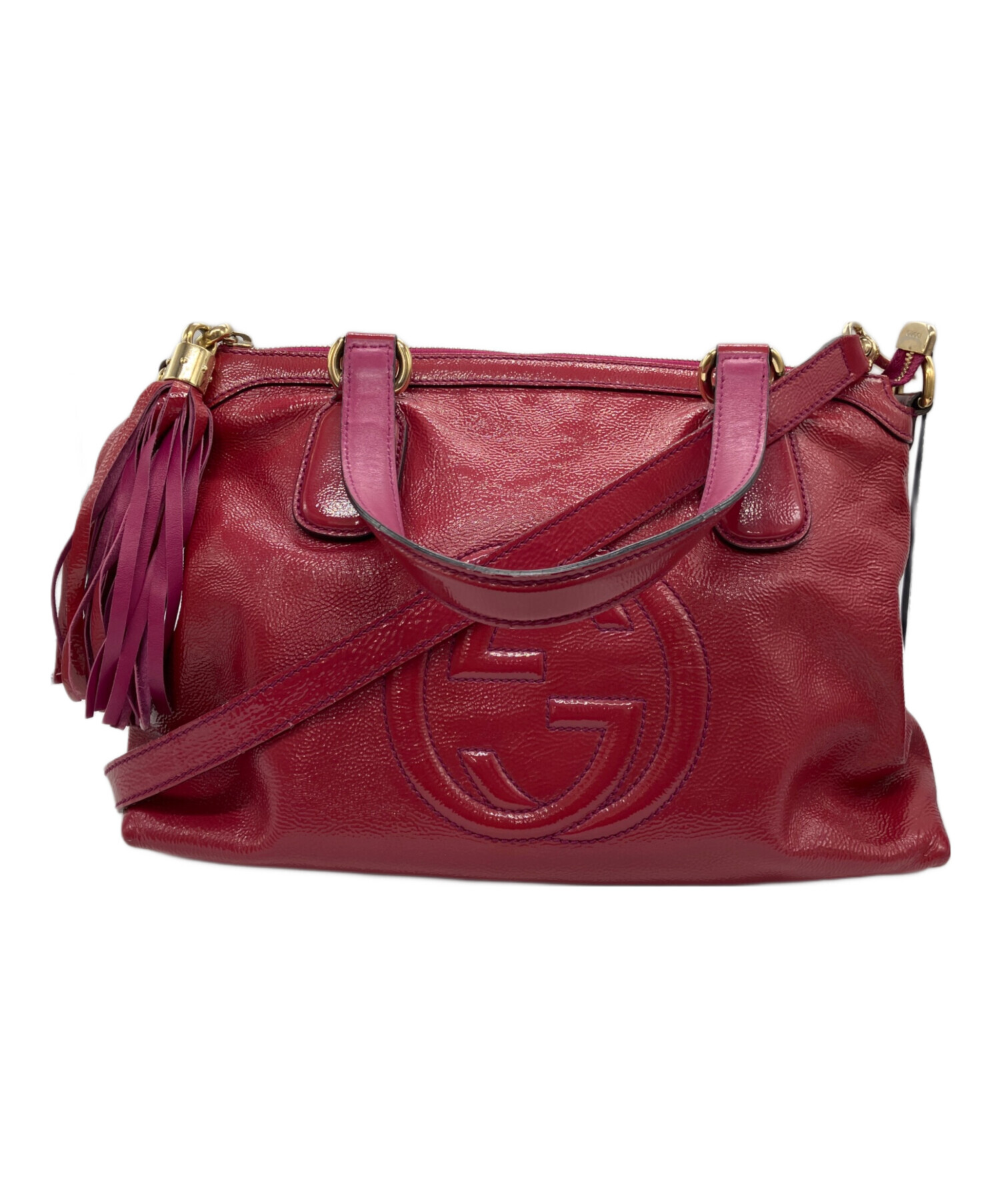 中古・古着通販】GUCCI (グッチ) ソーホー2wayバッグ レッド｜ブランド