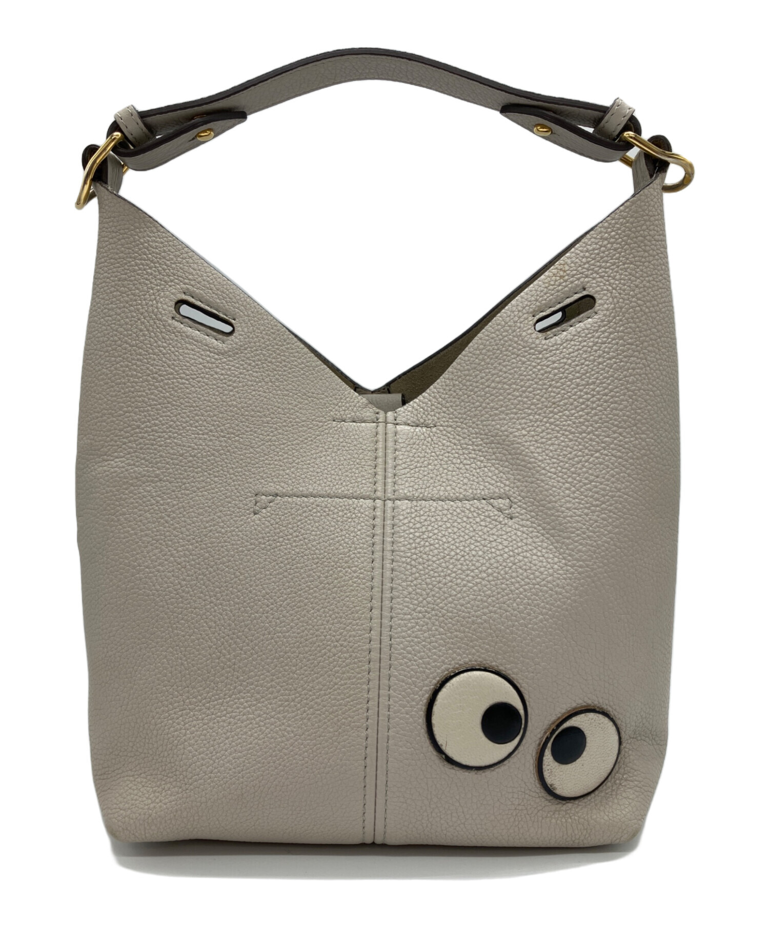 [値下げ]　アニヤ・ハインドマーチ　エコバッグ　グレー 中古・古着通販】ANYA HINDMARCH (アニヤ・ハインドマーチ) ビルドア