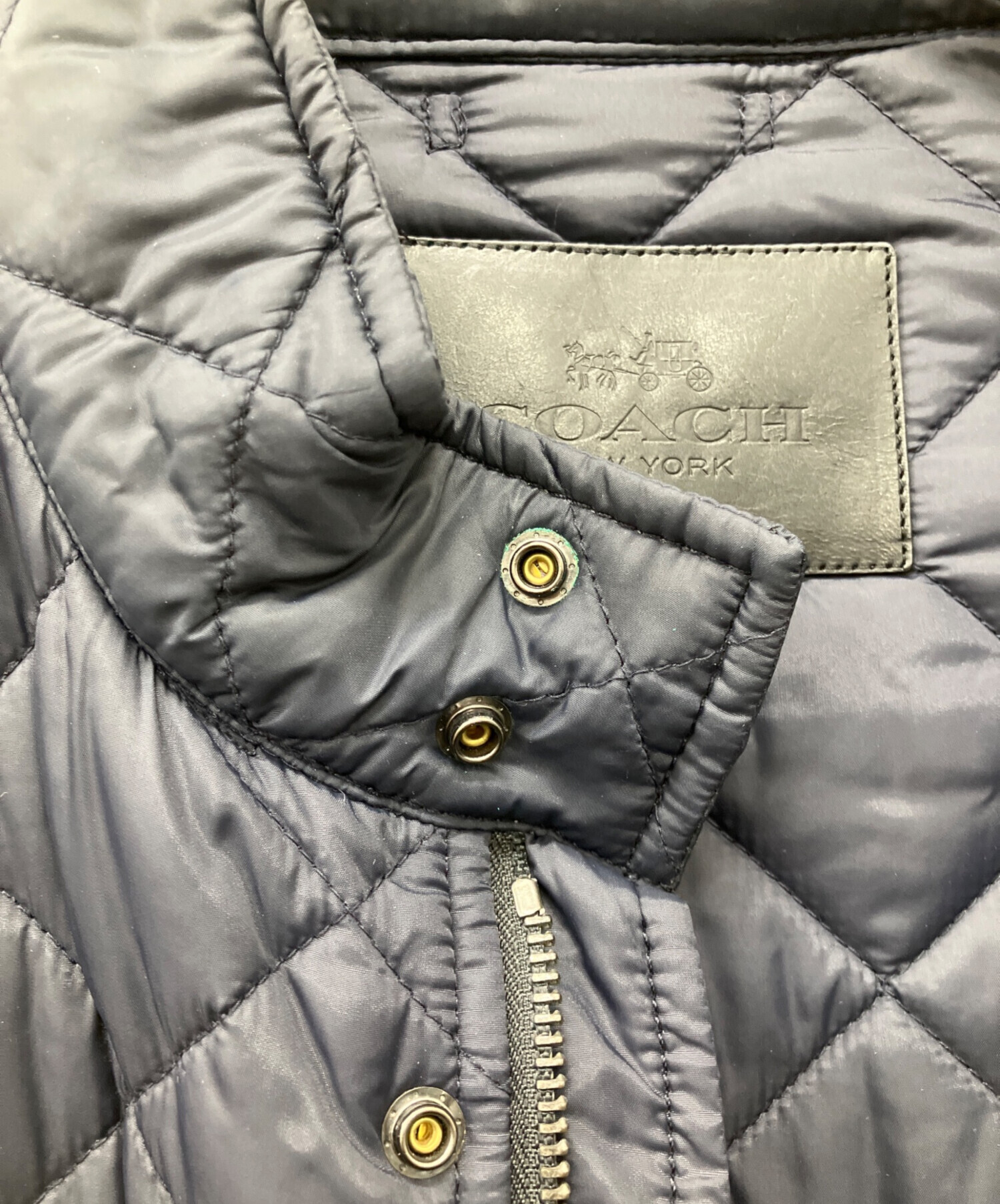 中古・古着通販】COACH (コーチ) レザーパイピングキルティング