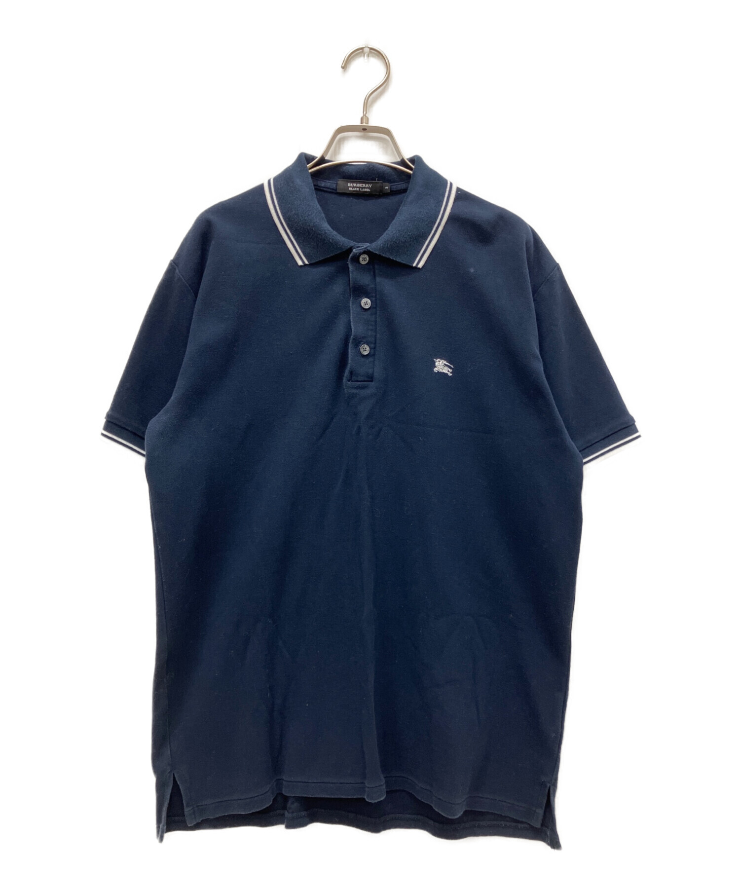 新品未使用タグ付▲Burberry バーバリー ポロシャツ 紺 80s～90s 中古・古着通販】BURBERRY BLACK LABEL (バーバリーブラックレーベル