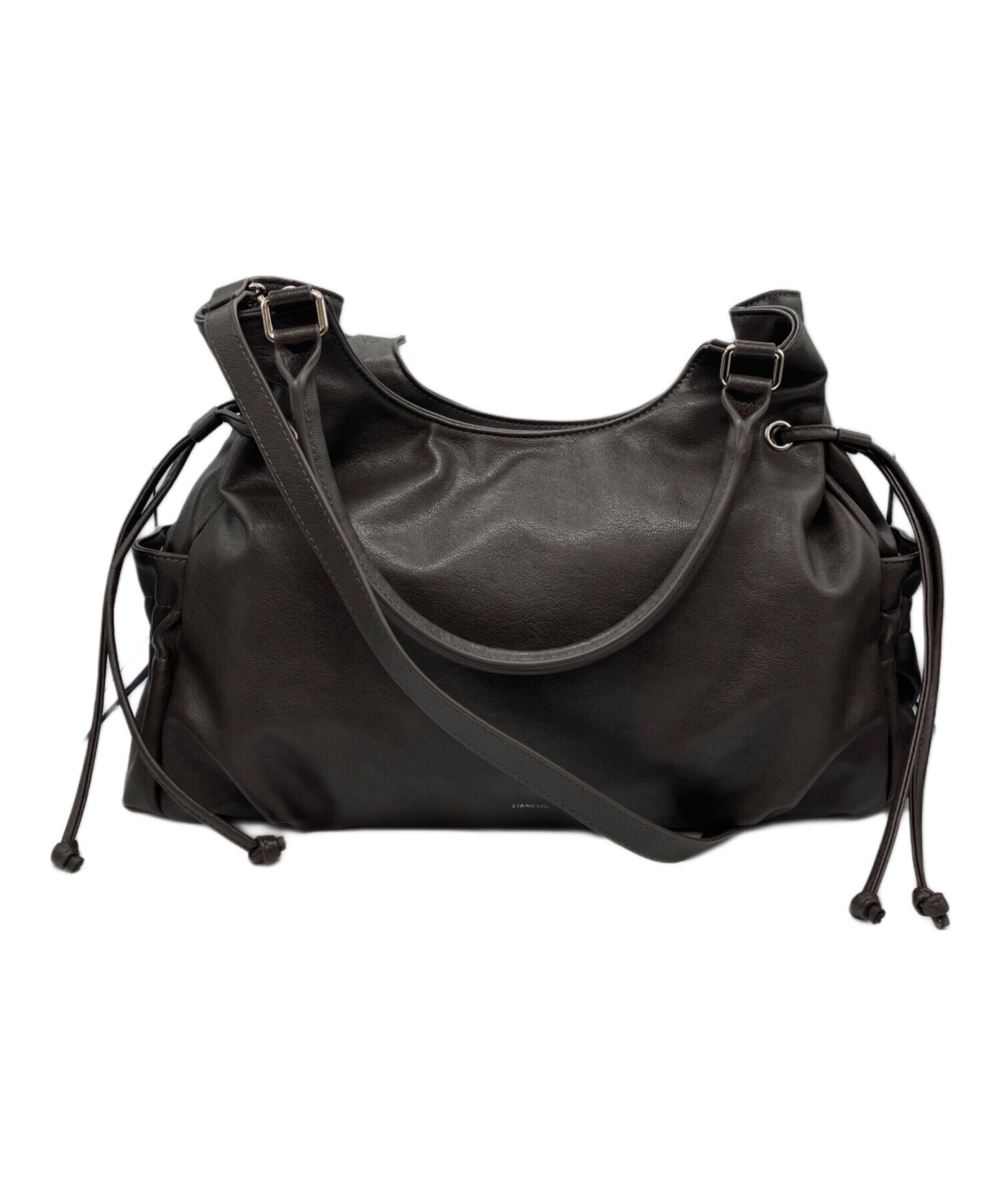 STAND OIL 2way レザーショルダーバッグ 中古・古着通販】STAND OIL (スタンドオイル) 2wayハンドバッグ