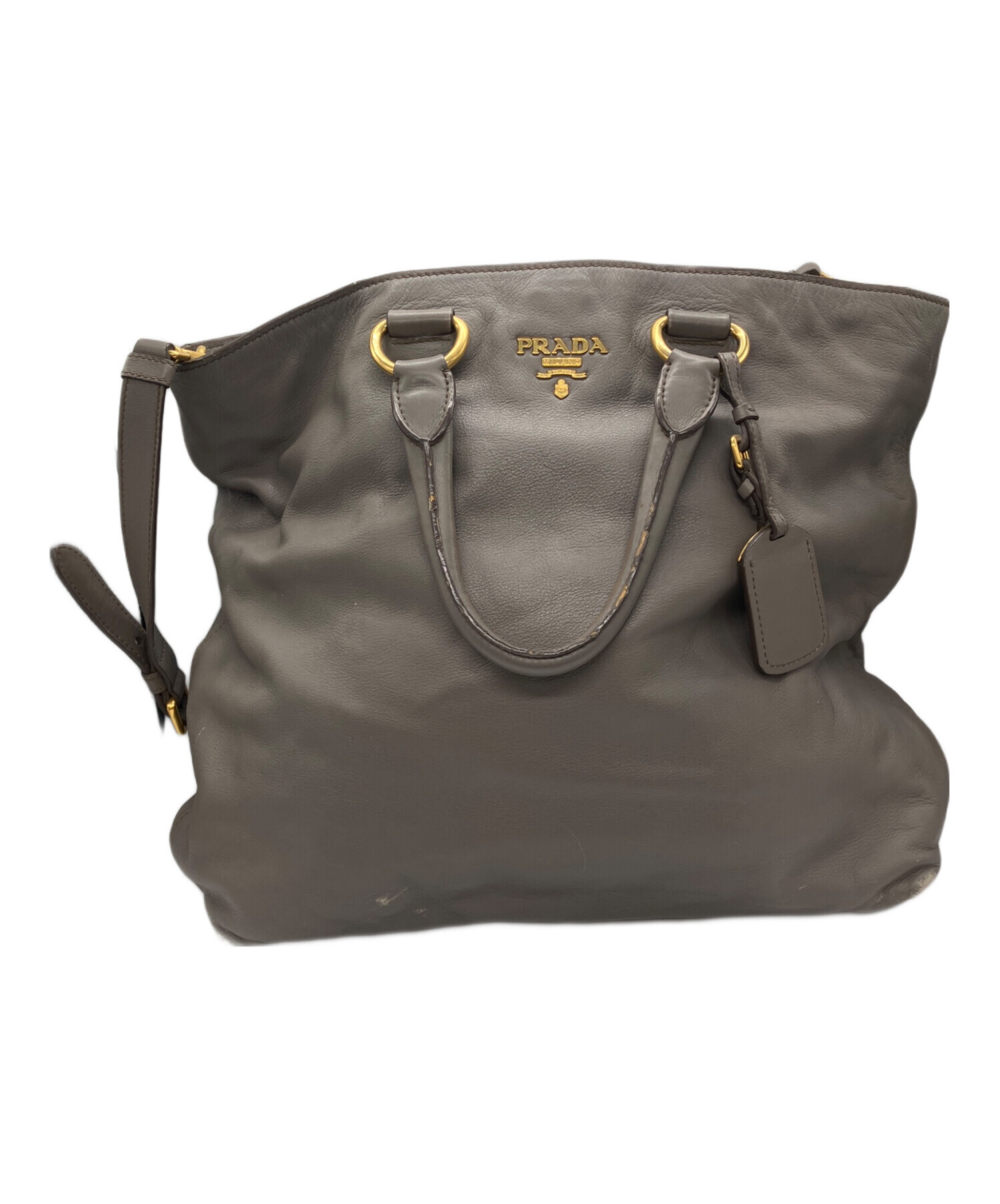中古・古着通販】PRADA (プラダ) 2WAYショルダーバッグ グレー 