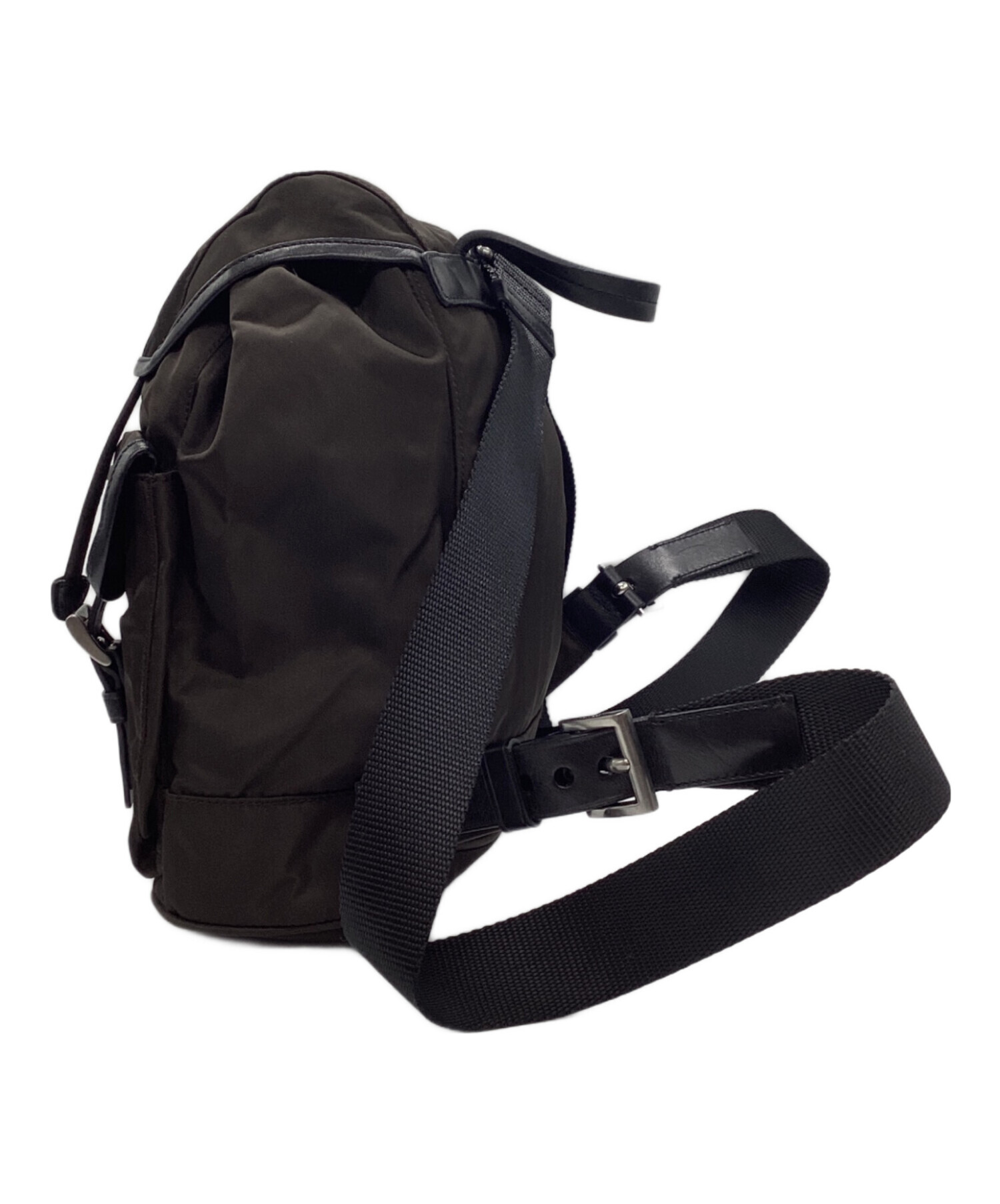 PRADA プラダ ナイロン ミニ リュック 中古・古着通販】PRADA (プラダ) ナイロンミニリュック ブラウン