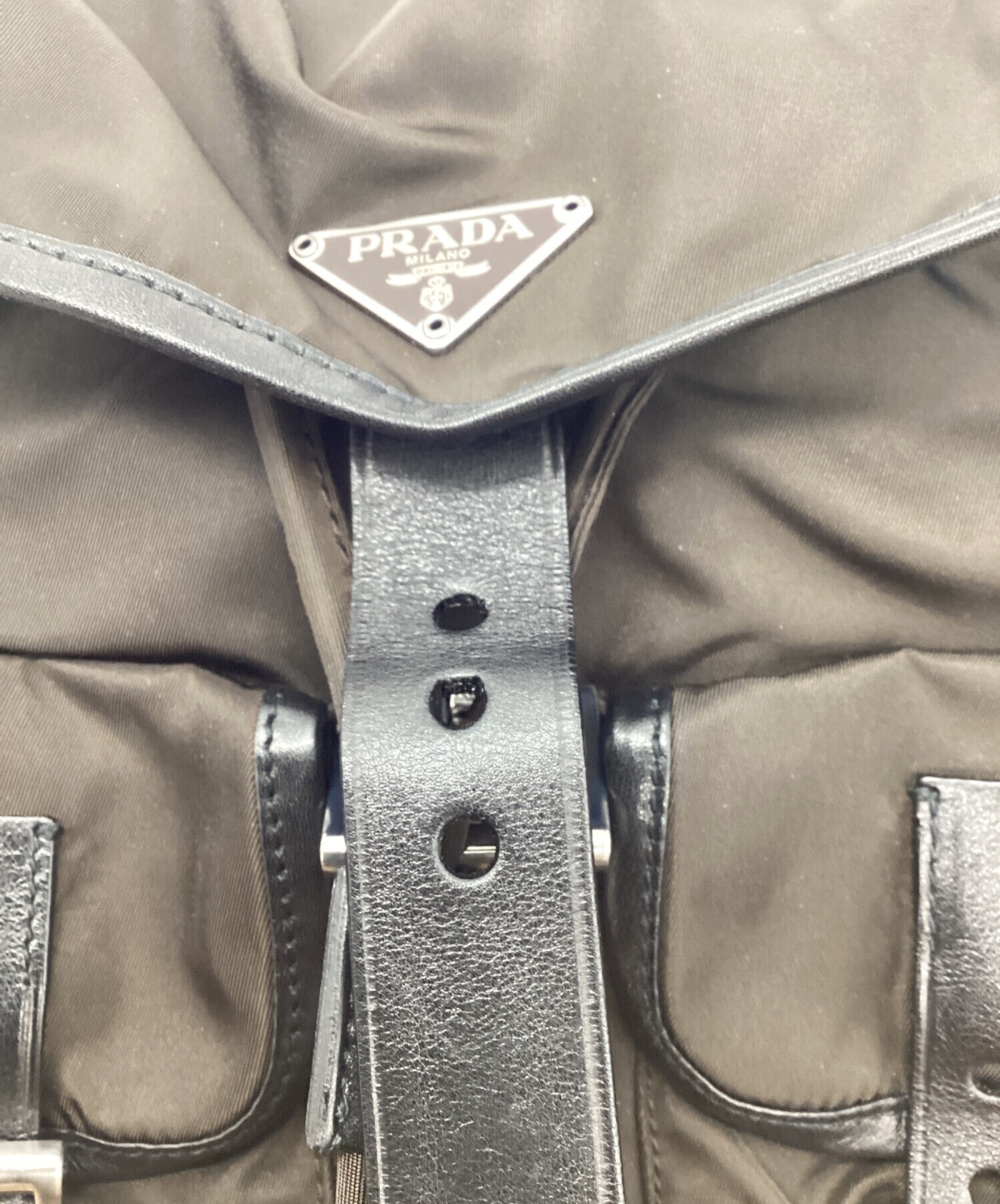 中古・古着通販】PRADA (プラダ) ナイロンミニリュック ブラウン