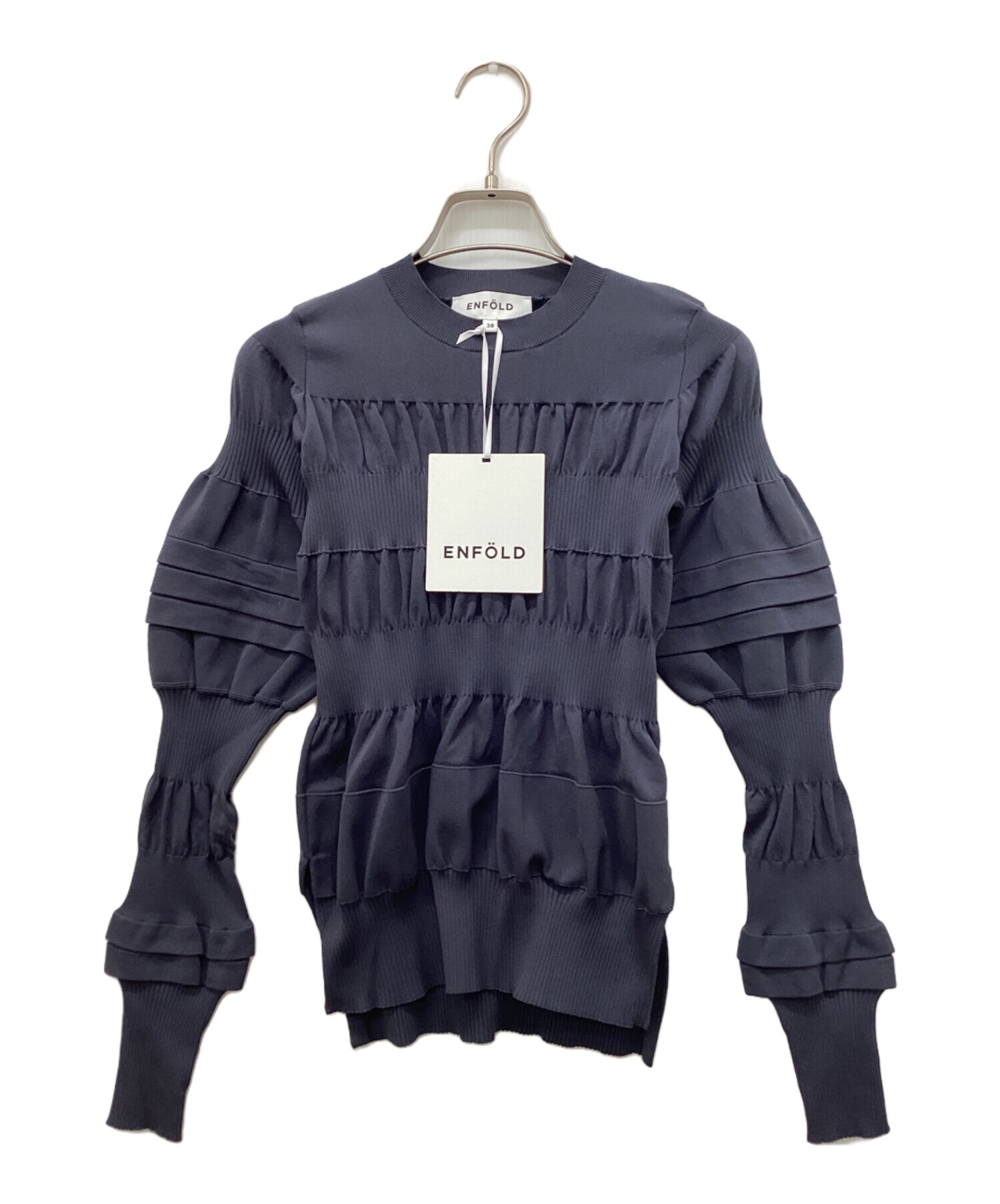 中古・古着通販】ENFOLD (エンフォルド) BUMPY PULLOVER ネイビー
