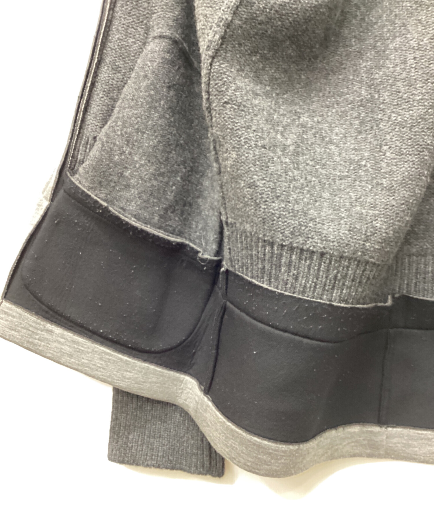 ジャケット風プリント グレー長袖カットソー メゾンマルジェラ 中古