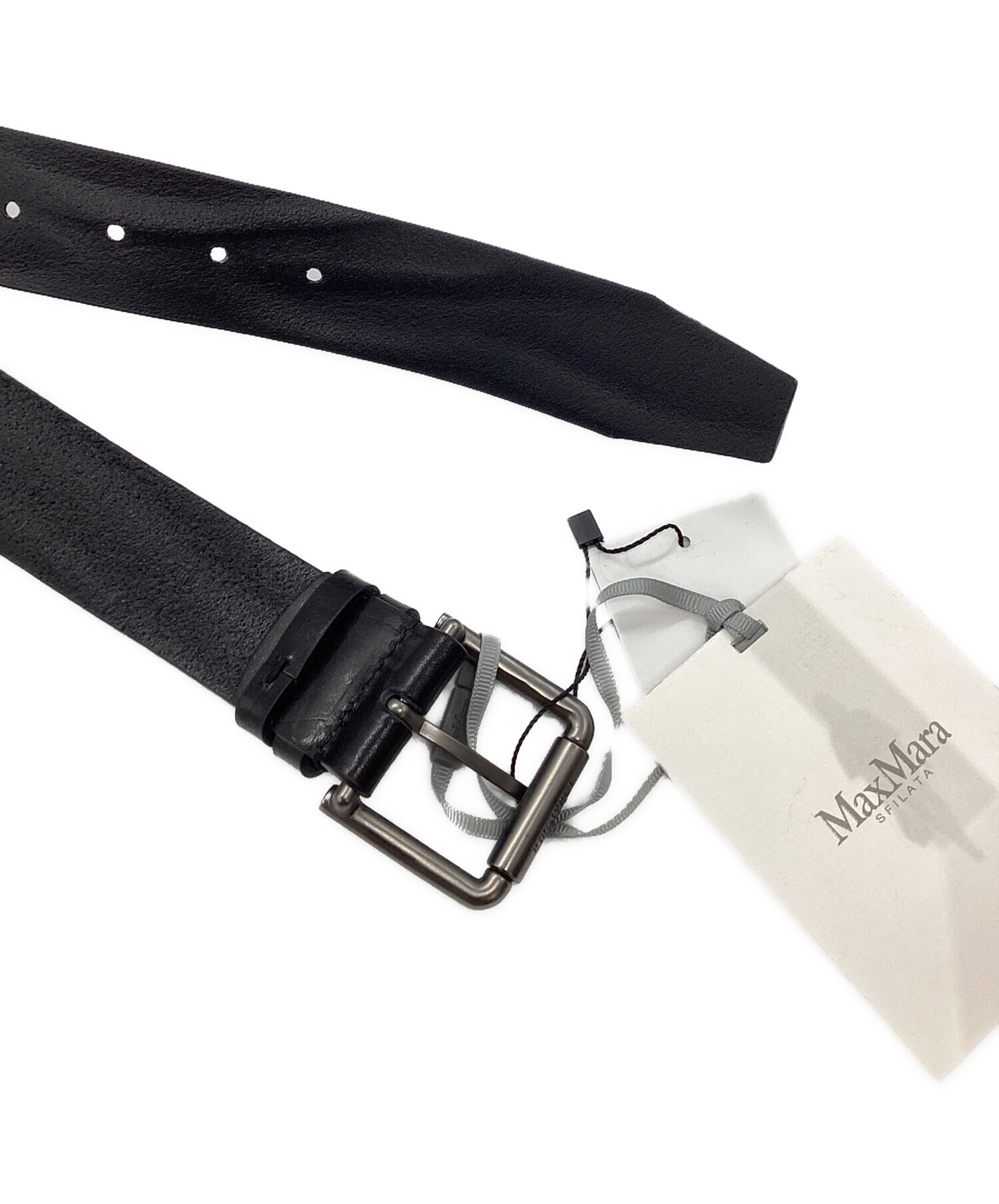 中古・古着通販】MaxMara (マックスマーラ) カウレザーロングベルト