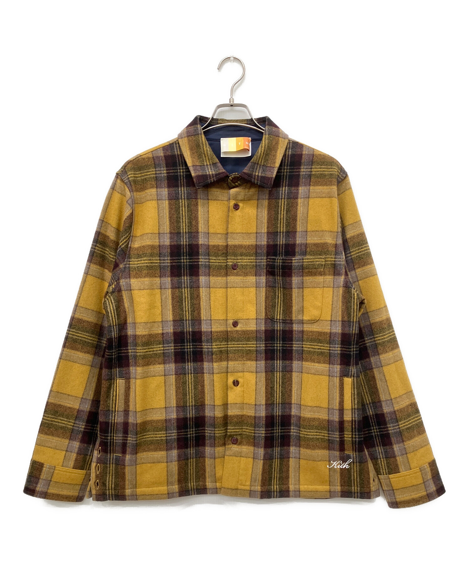 中古・古着通販】KITH (キス) L/Sチェックシャツ イエロー サイズ:L