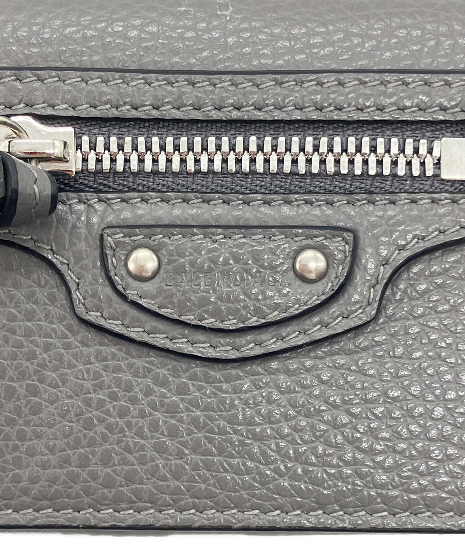 BALENCIAGA バレンシアガ / ネオクラシックミニウォレット グレー 中古・古着通販】BALENCIAGA (バレンシアガ) ネオクラシックコンパクト