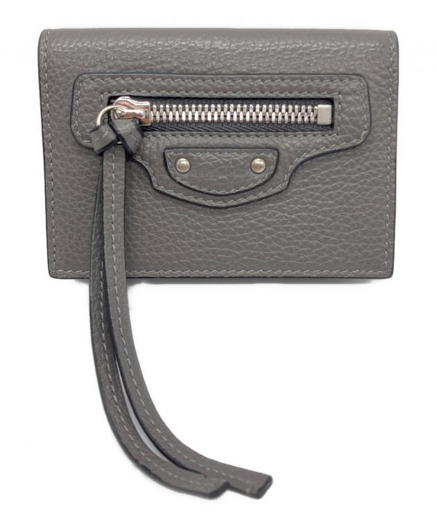 BALENCIAGA バレンシアガ / ネオクラシックミニウォレット グレー 中古・古着通販】BALENCIAGA (バレンシアガ) ネオクラシックコンパクト