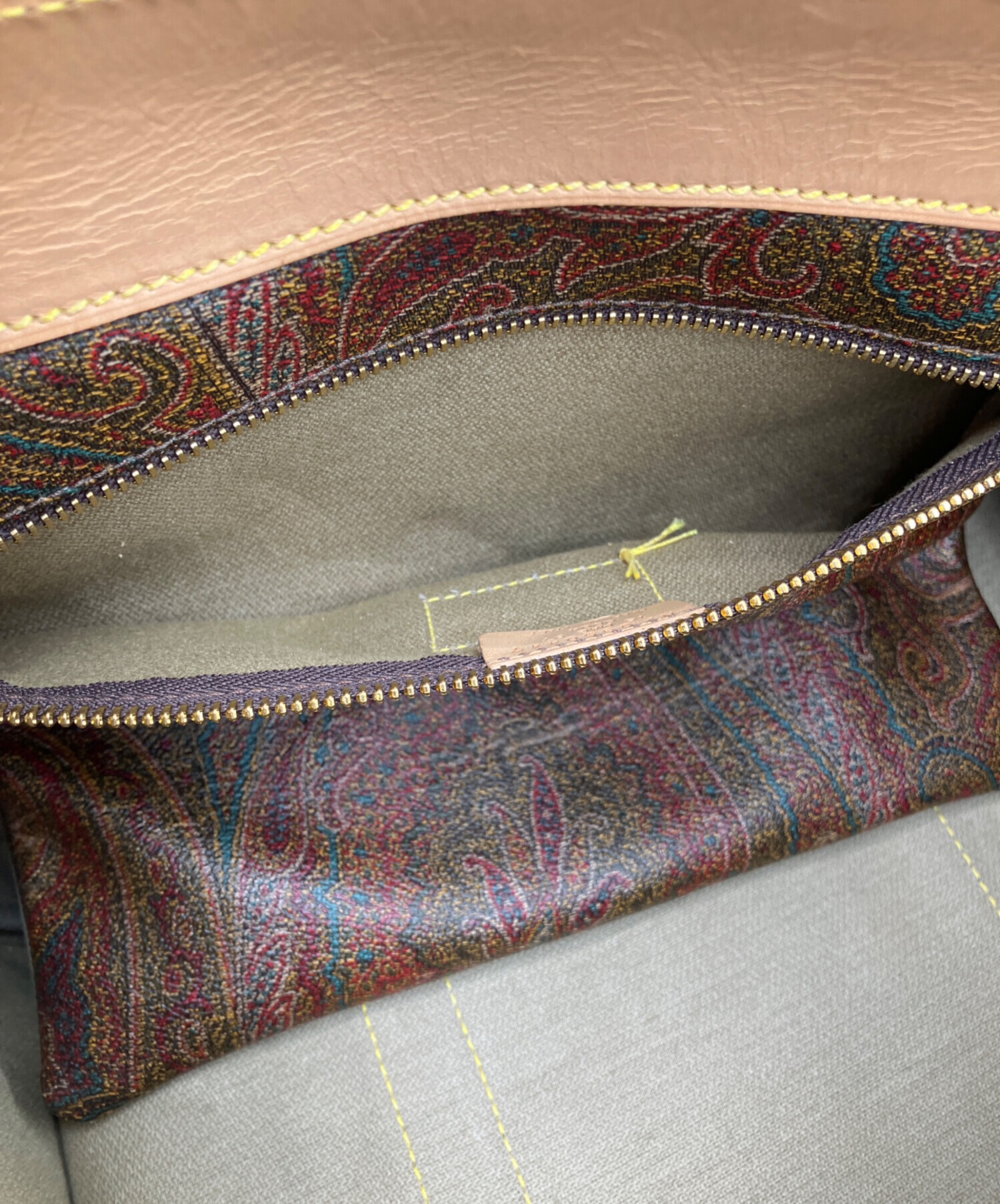 中古・古着通販】ETRO (エトロ) ペイズリー柄ボストンバッグ ブラウン