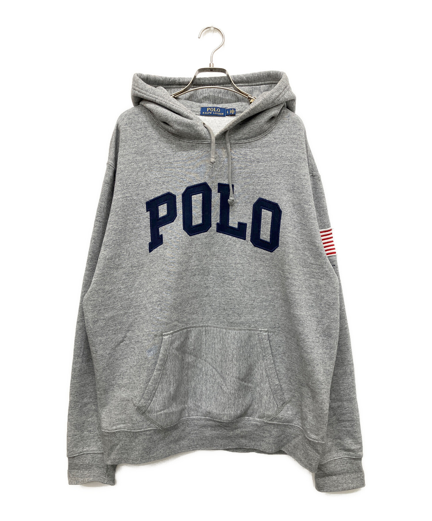 中古・古着通販】POLO (ポロ) ロゴパーカー グレー サイズ:L｜ブランド