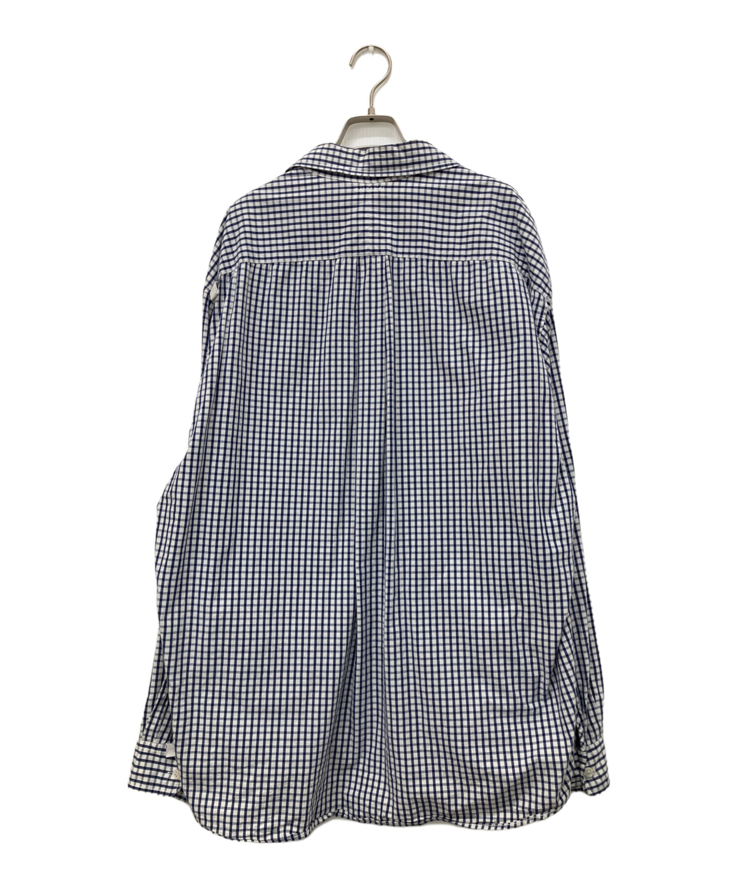中古・古着通販】CAHLUMN (カウラム) ギンガムチェックシャツ ネイビー 中古・古着通販】CAHLUMN (カウラム) ギンガムチェックシャツ ネイビー