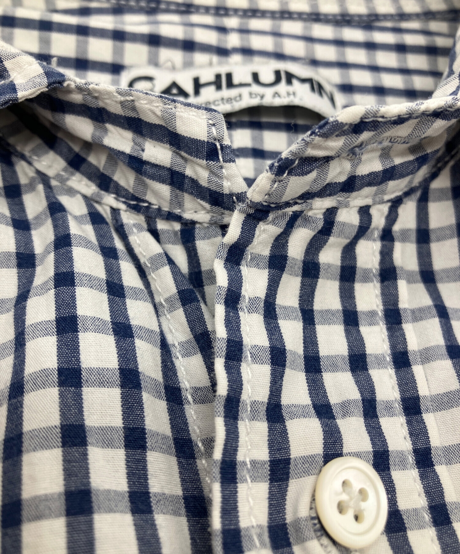 CAHLUMN カウラム　シャツ ネイビー系チェック 公式通販サイトセール CAHLUMN カウラム シャツ ネイビー系チェック