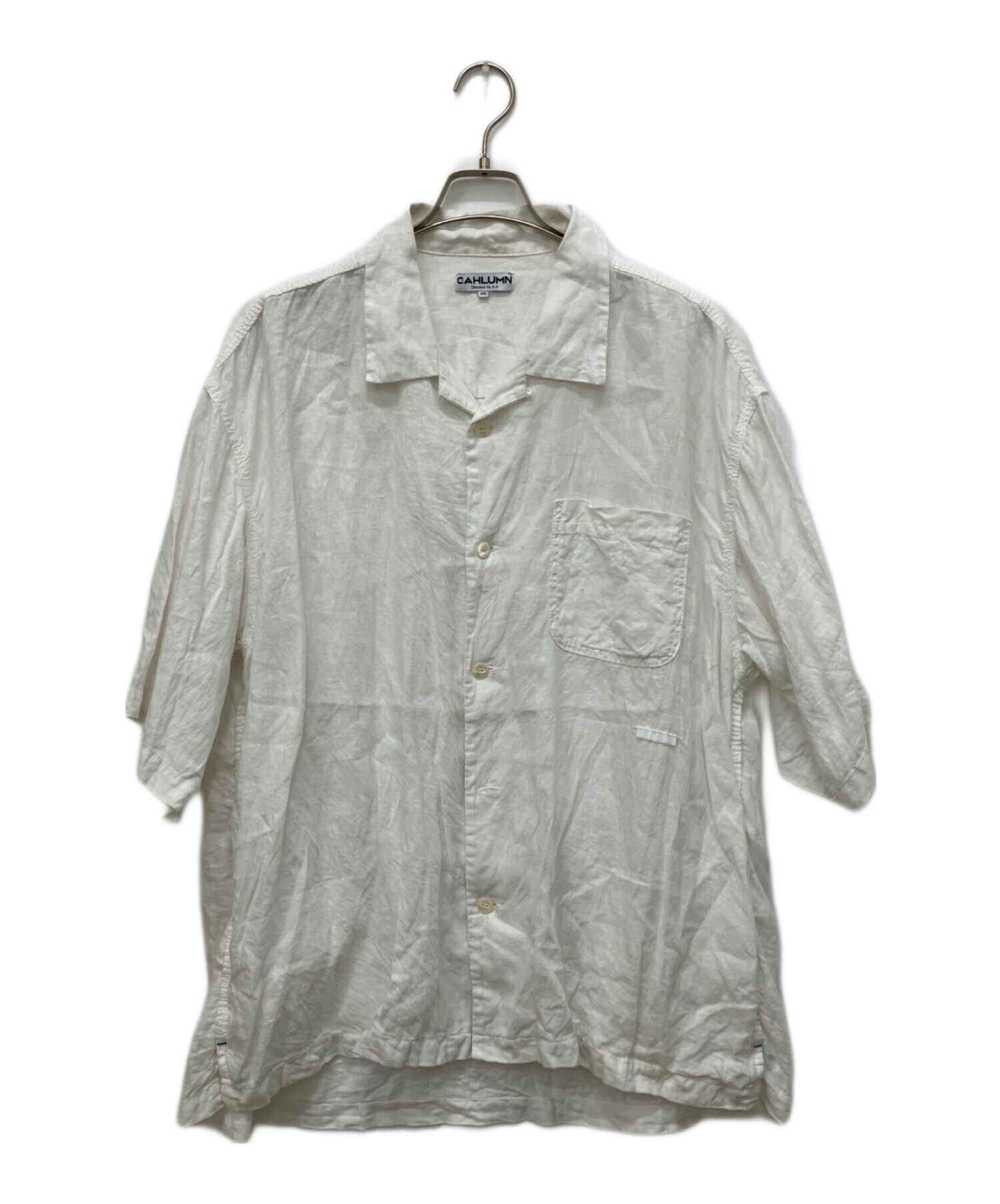 中古・古着通販】CAHLUMN (カウラム) リネンシャツ ホワイト サイズ