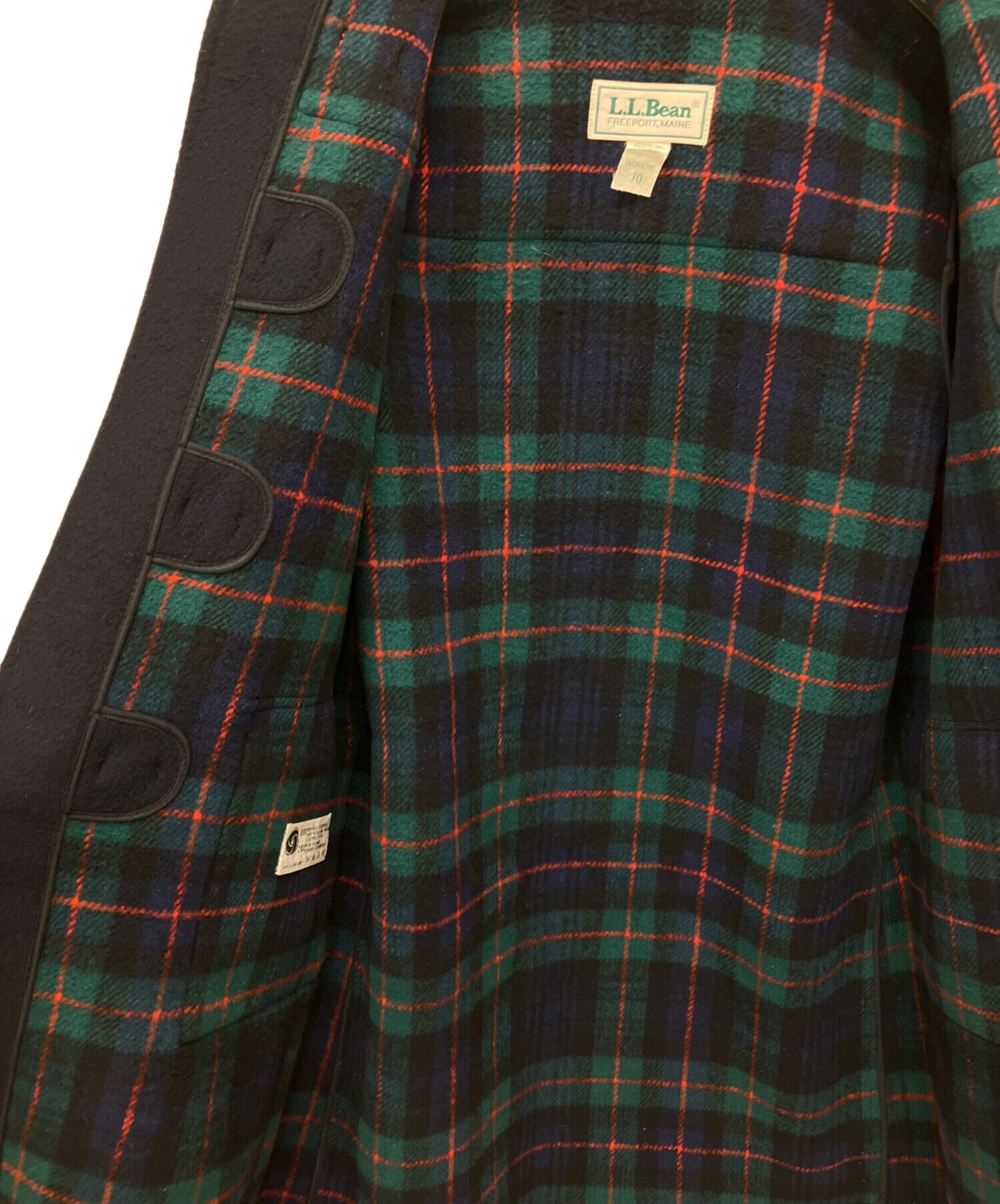 LLBean　エルエルビーン　ジャケット　ダッフルコート　チェック70s 80s 中古・古着通販】L.L.Bean (エルエルビーン) ダッフルコート ネイビー