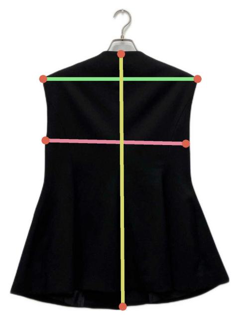 未使用　タグ付き　eLLa エラ　ウール　コクーン　ジレ　ベスト　ブラック 中古・古着通販】ELLA (エラ) ジレ ブラック サイズ:Free｜ブランド