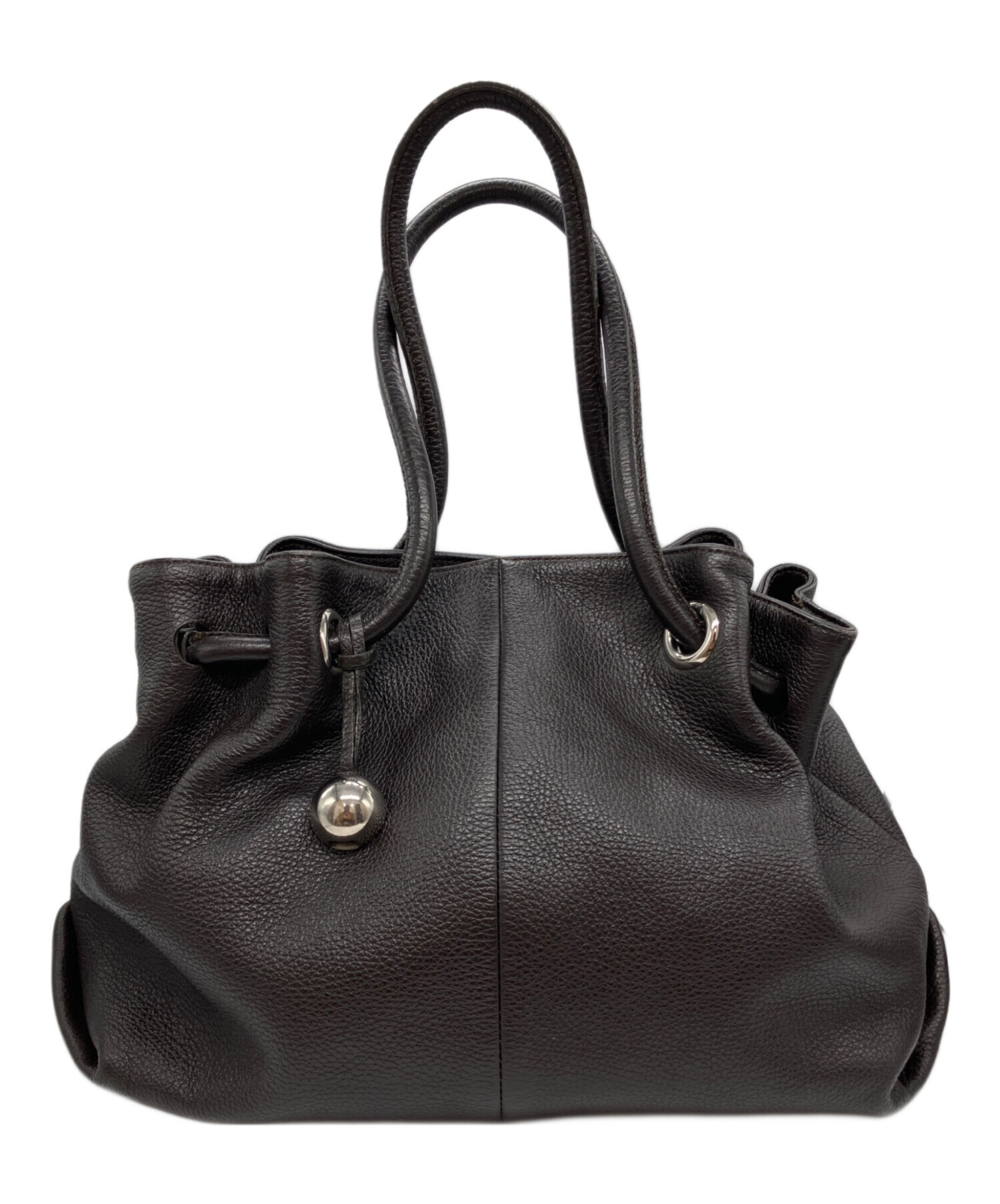 中古・古着通販】FURLA (フルラ) レザーエディターズバッグ ブラウン 