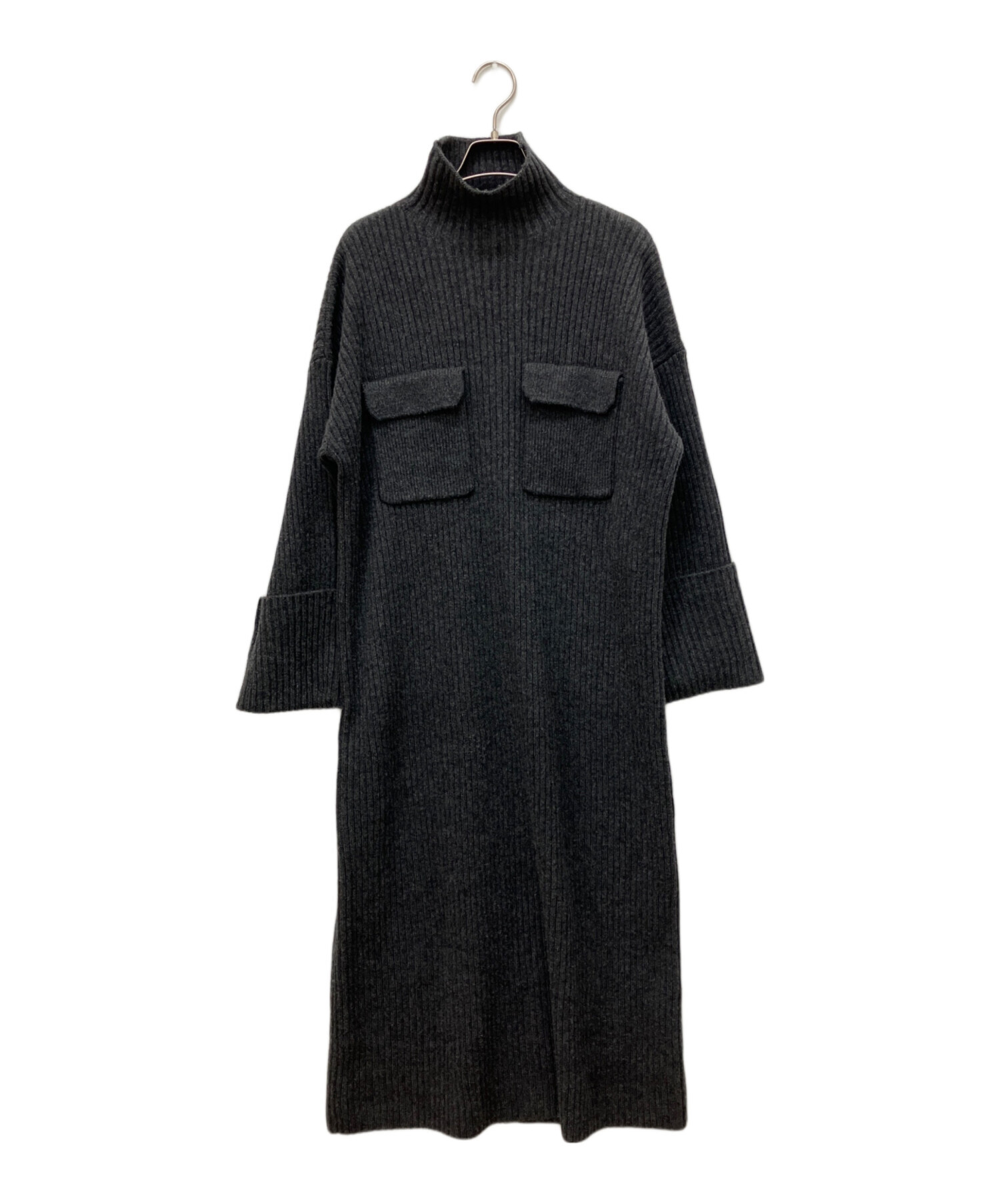 中古・古着通販】SACRA (サクラ) ニットワンピース グレー サイズ:38