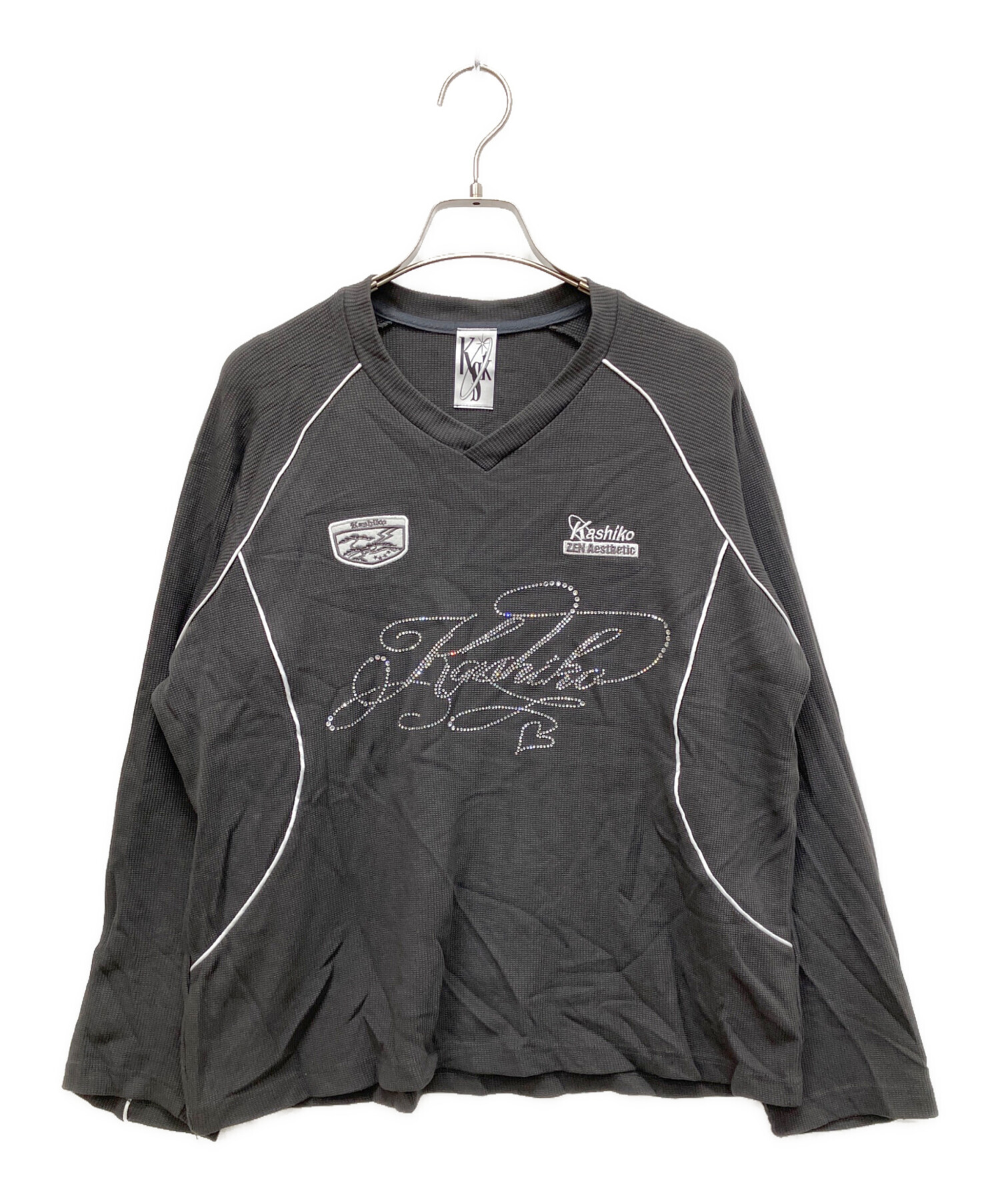 トップス kashiko Waffle Rugby Tee Black 中古・古着通販】KASHIKO (カシコ) Waffle Rugby Tee グレー サイズ:M